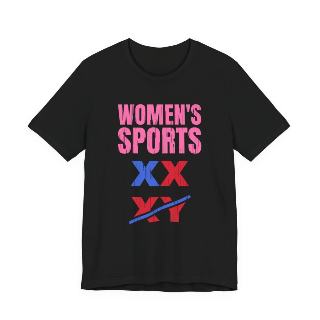 Women's Sports Tee (Distressed, USA) in Black