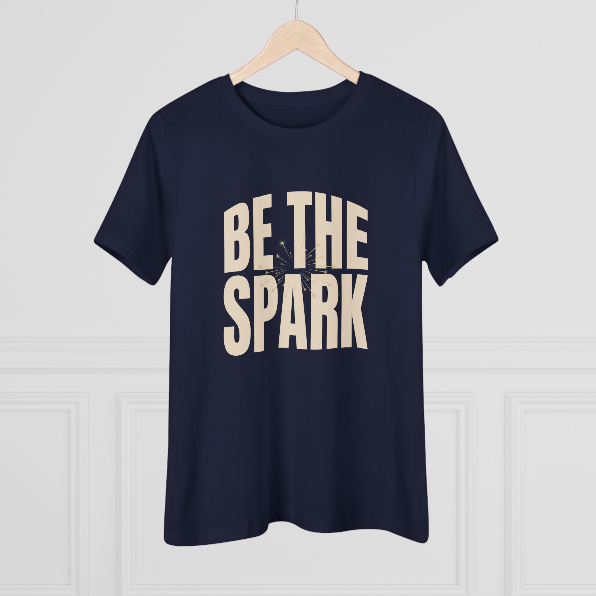 Be The Spark Women's Tee in Navy, alternate view