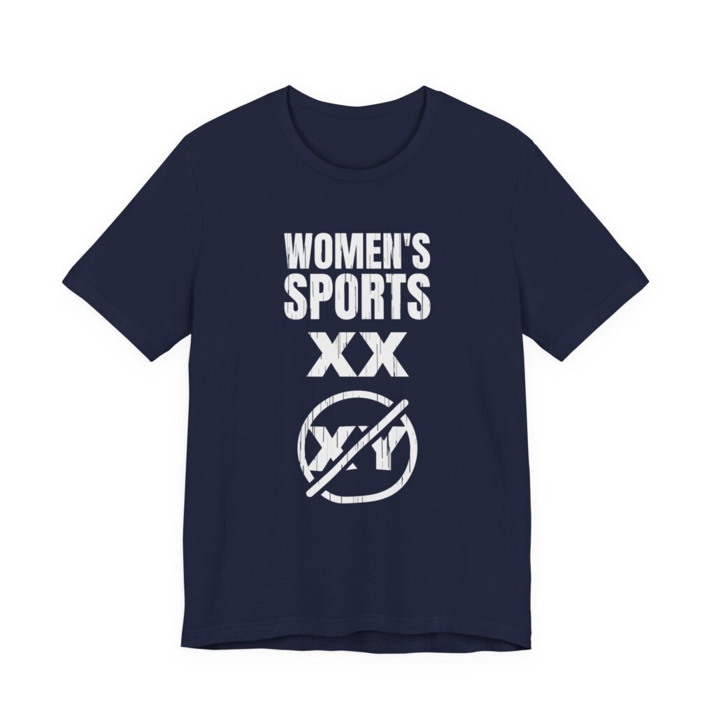 Women's Sports Tee (Circle, Distressed) in Navy