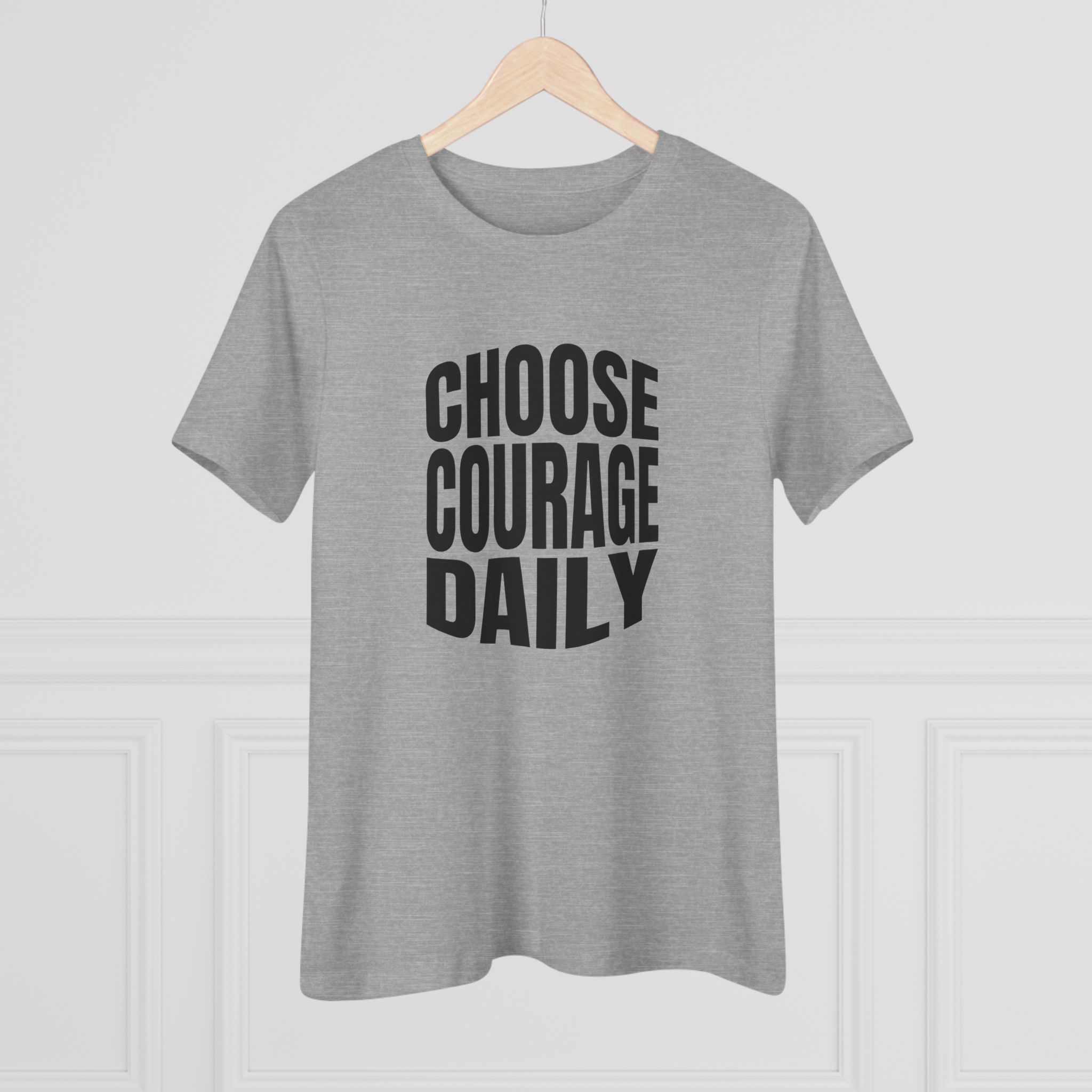 Choose Courage Daily Women's Tee in Athletic Heather, alternate view