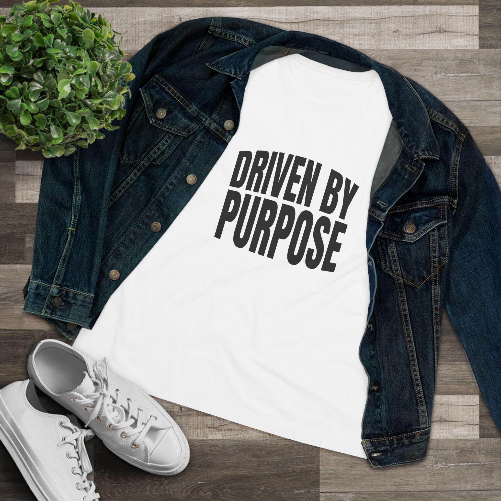 Driven by Purpose Women's Tee in White, alternate view