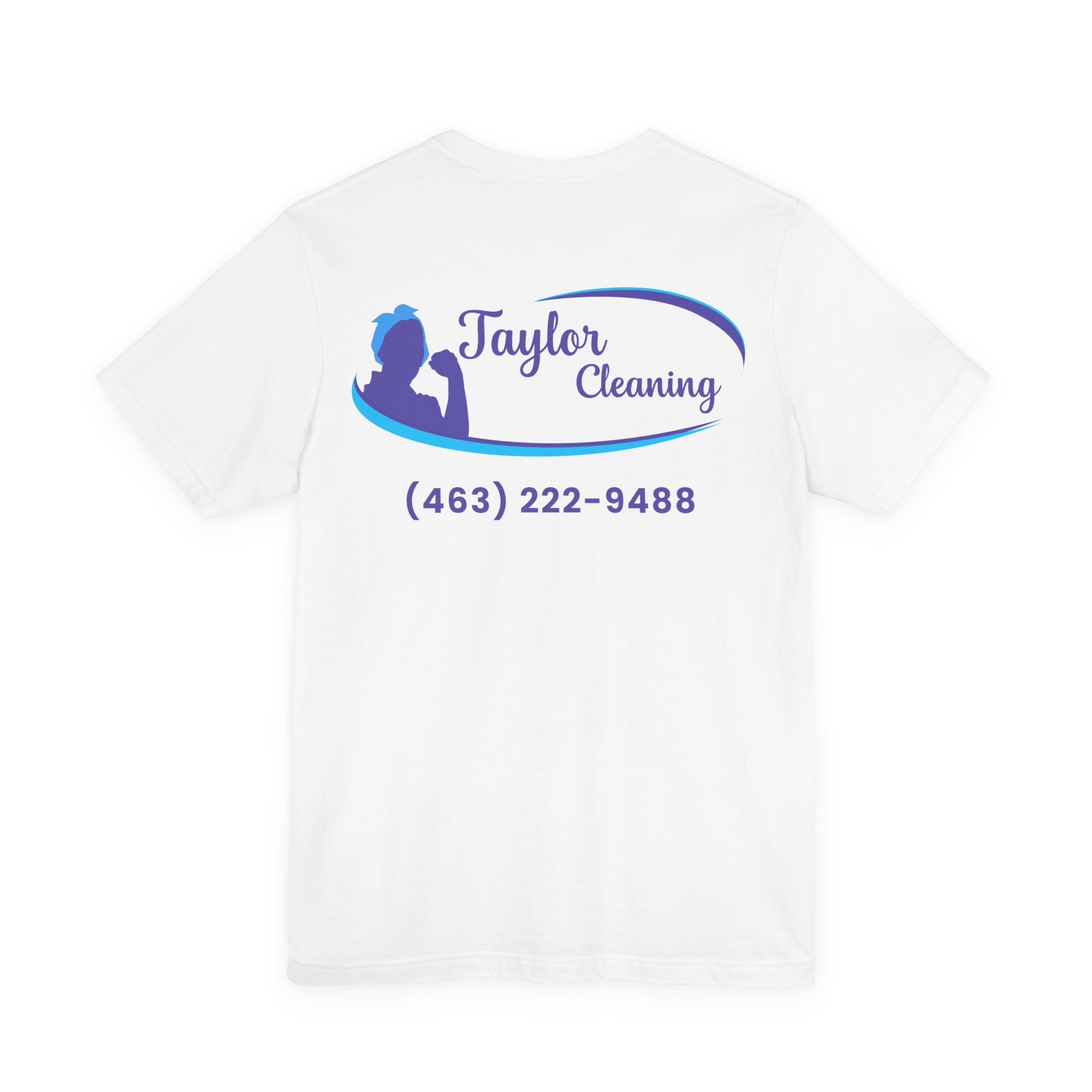 Taylor Cleaning Crew Tee — Unisex (Light, Logo Back) - Image 2