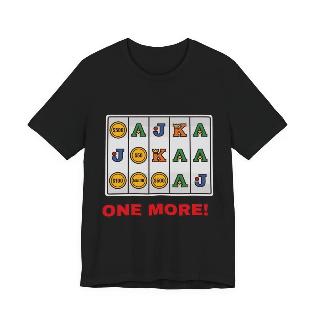 One More! Coin Reel Tee (Full Color) in Black