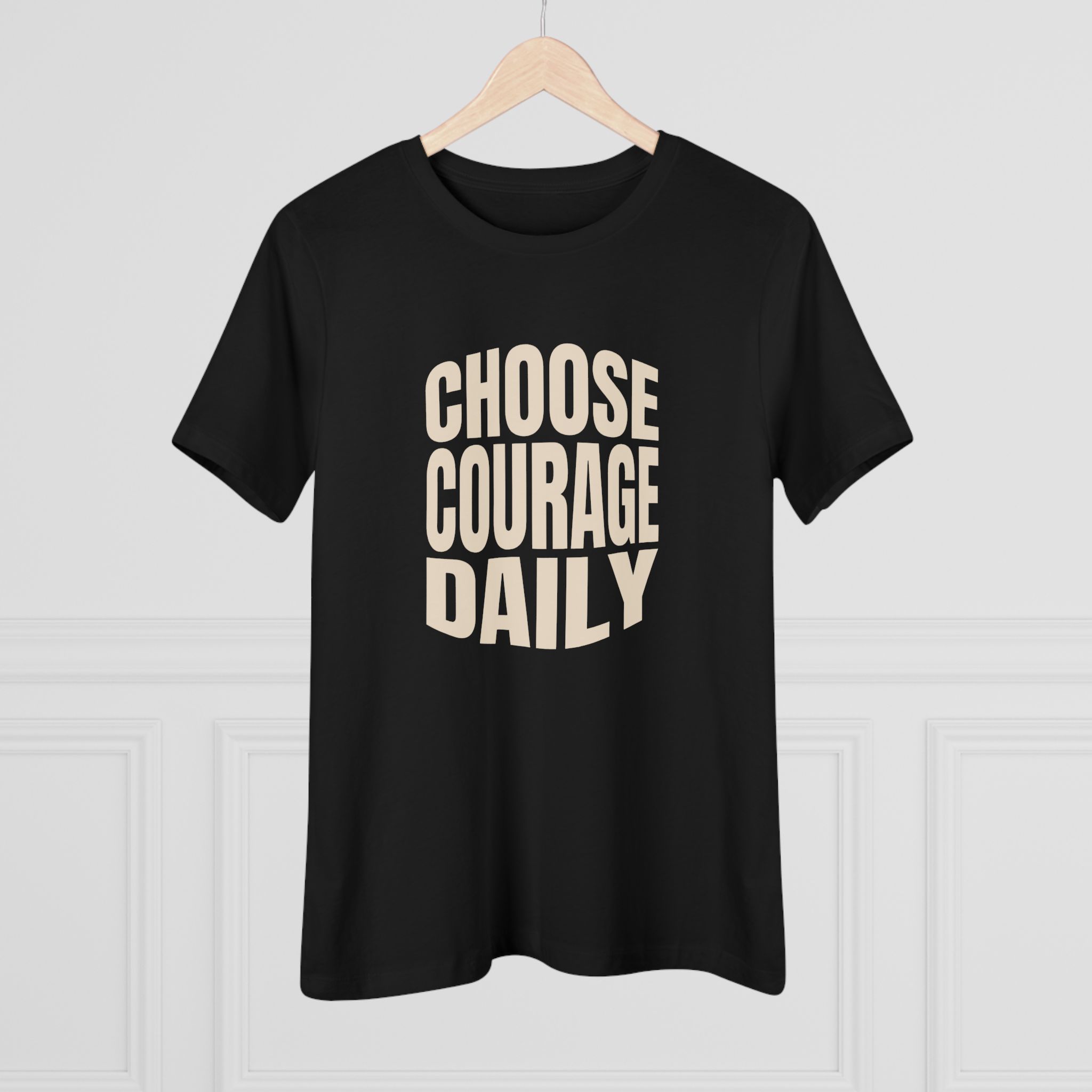 Choose Courage Daily Women's Tee in Black, alternate view