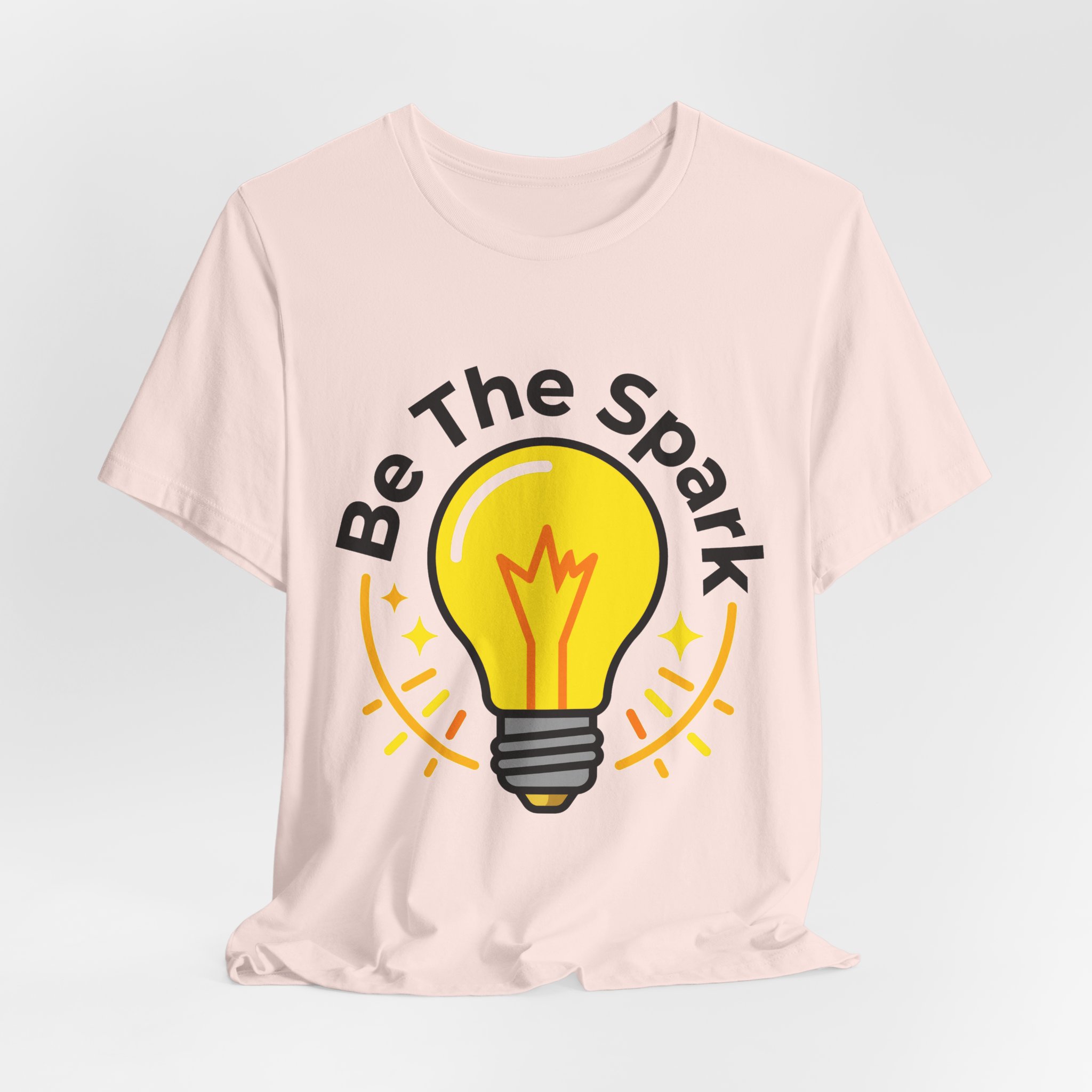 Be The Spark Tee (Light Bulb) in Soft Pink, alternate view