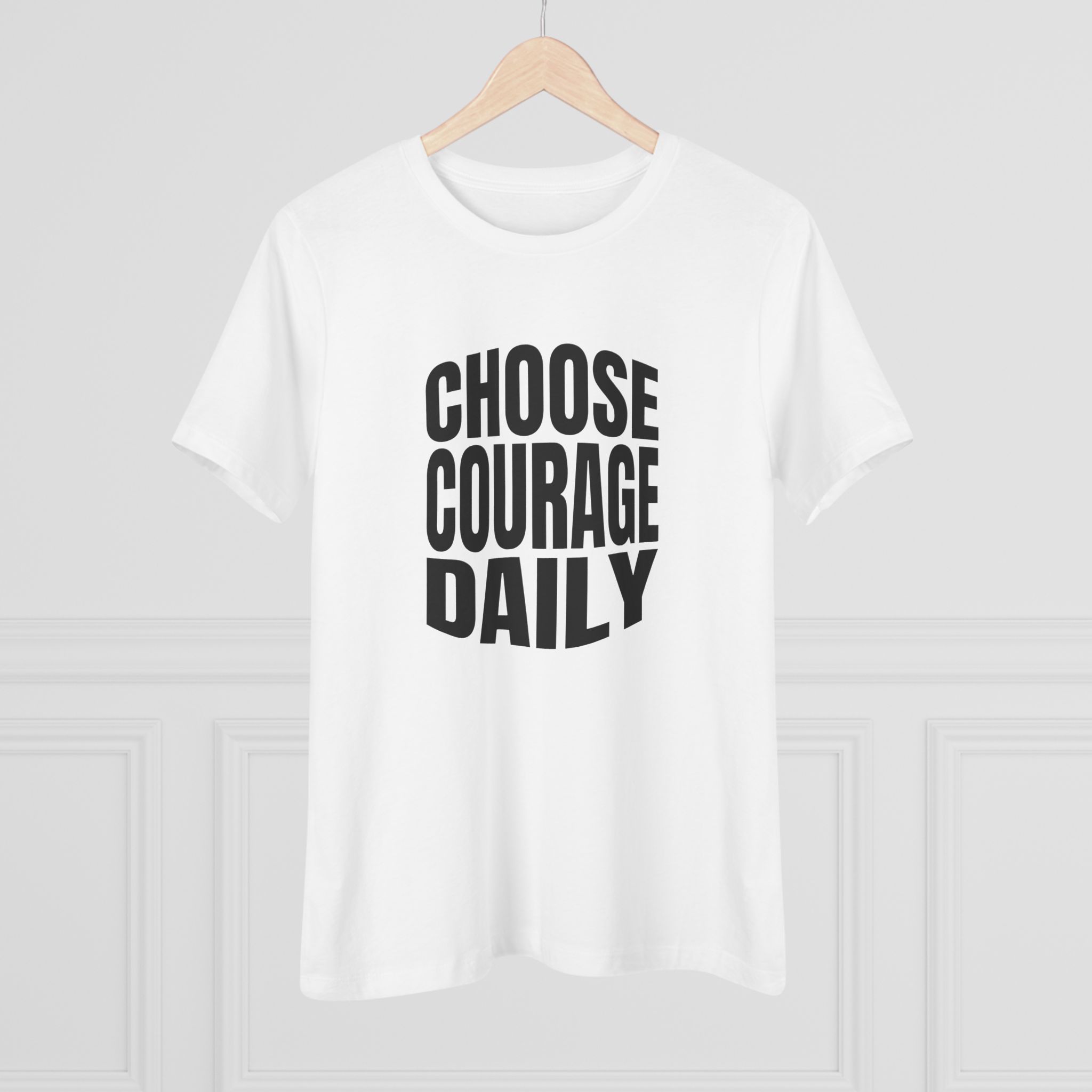 Choose Courage Daily Women's Tee in White, alternate view
