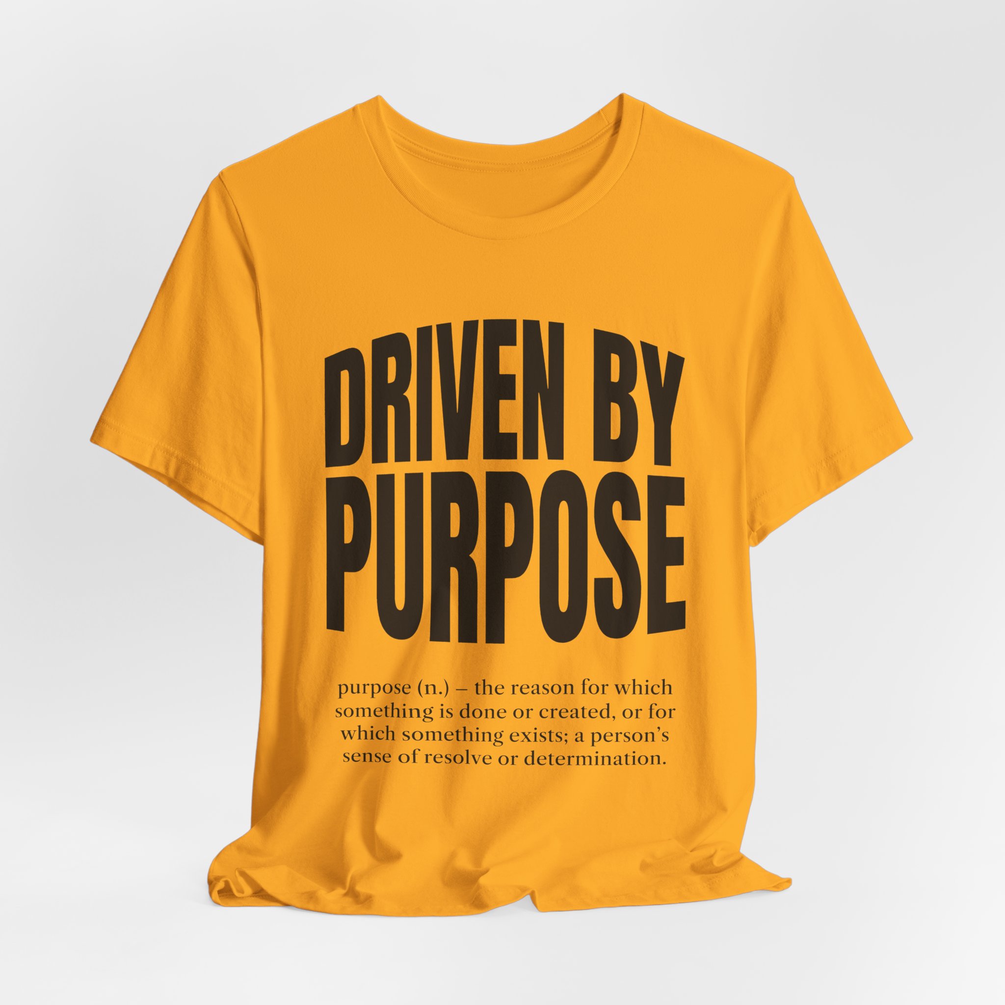Driven by Purpose Tee (Definition) in Gold, alternate view