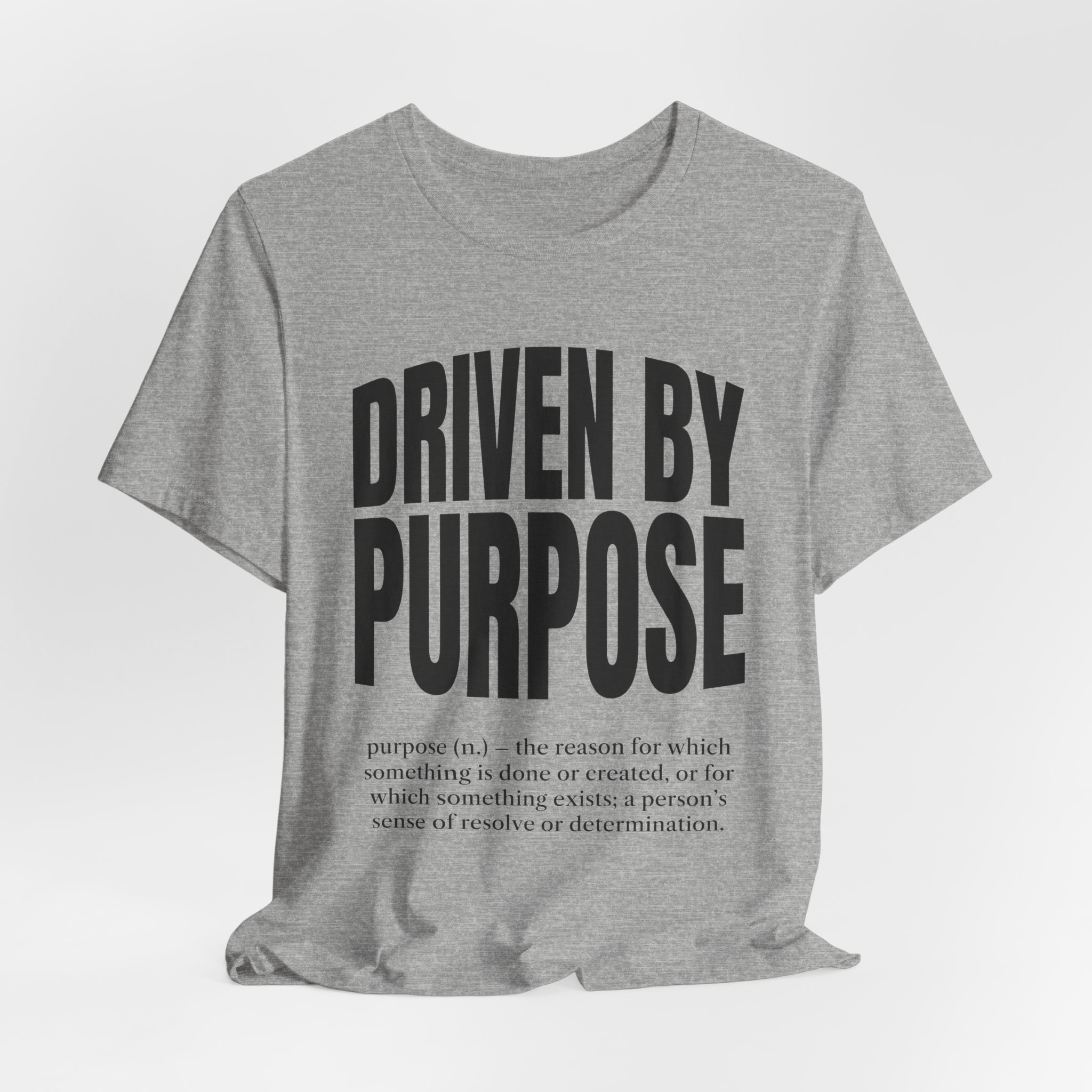 Driven by Purpose Tee (Definition) in Athletic Heather, alternate view
