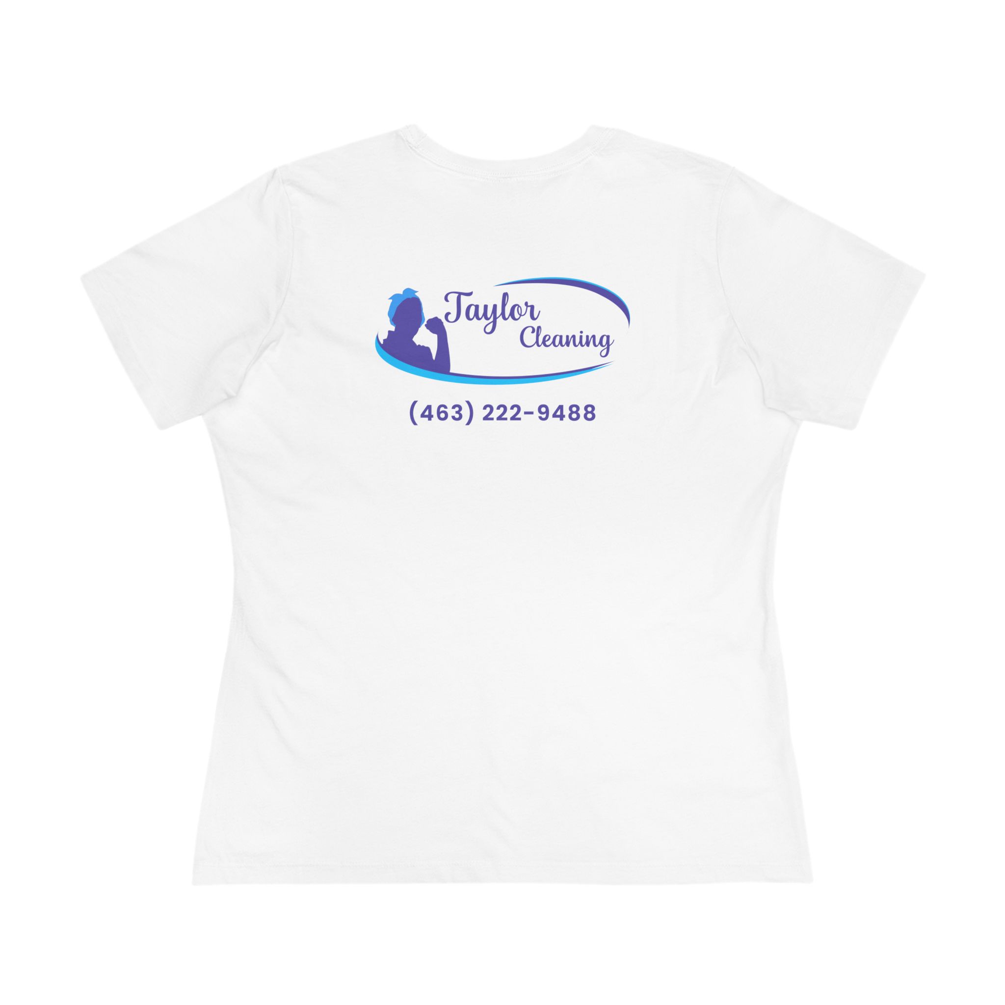 Taylor Cleaning Crew Tee — Women's (Light, Back Print) - Image 2