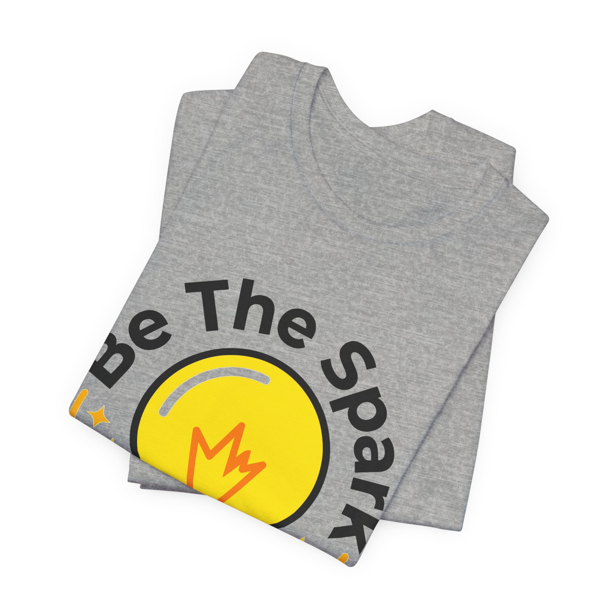 Be The Spark Tee (Light Bulb) in Athletic Heather, alternate view