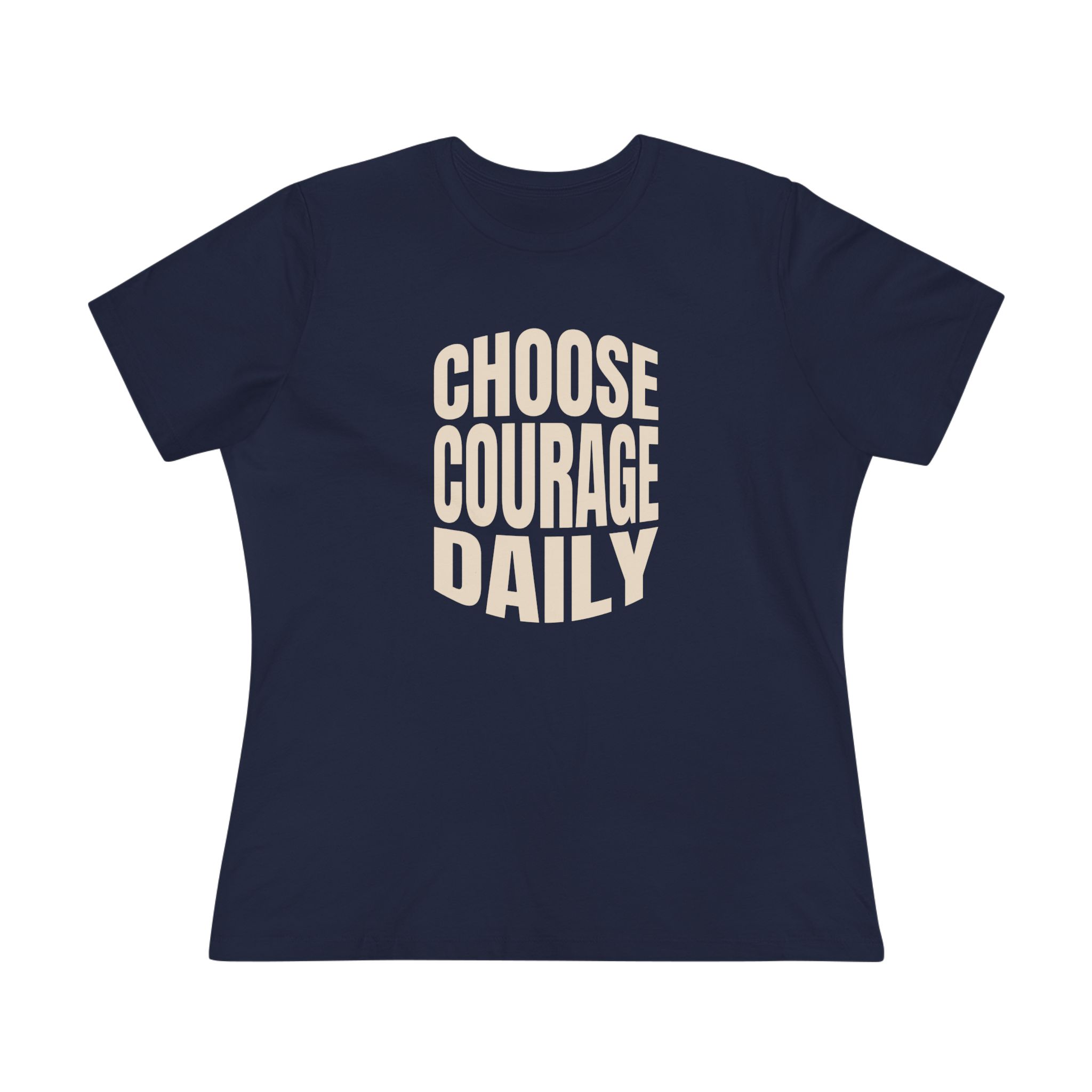 Choose Courage Daily Women's Tee in Navy