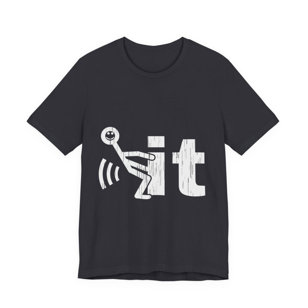 F It Tee (Distressed) in Dark Grey
