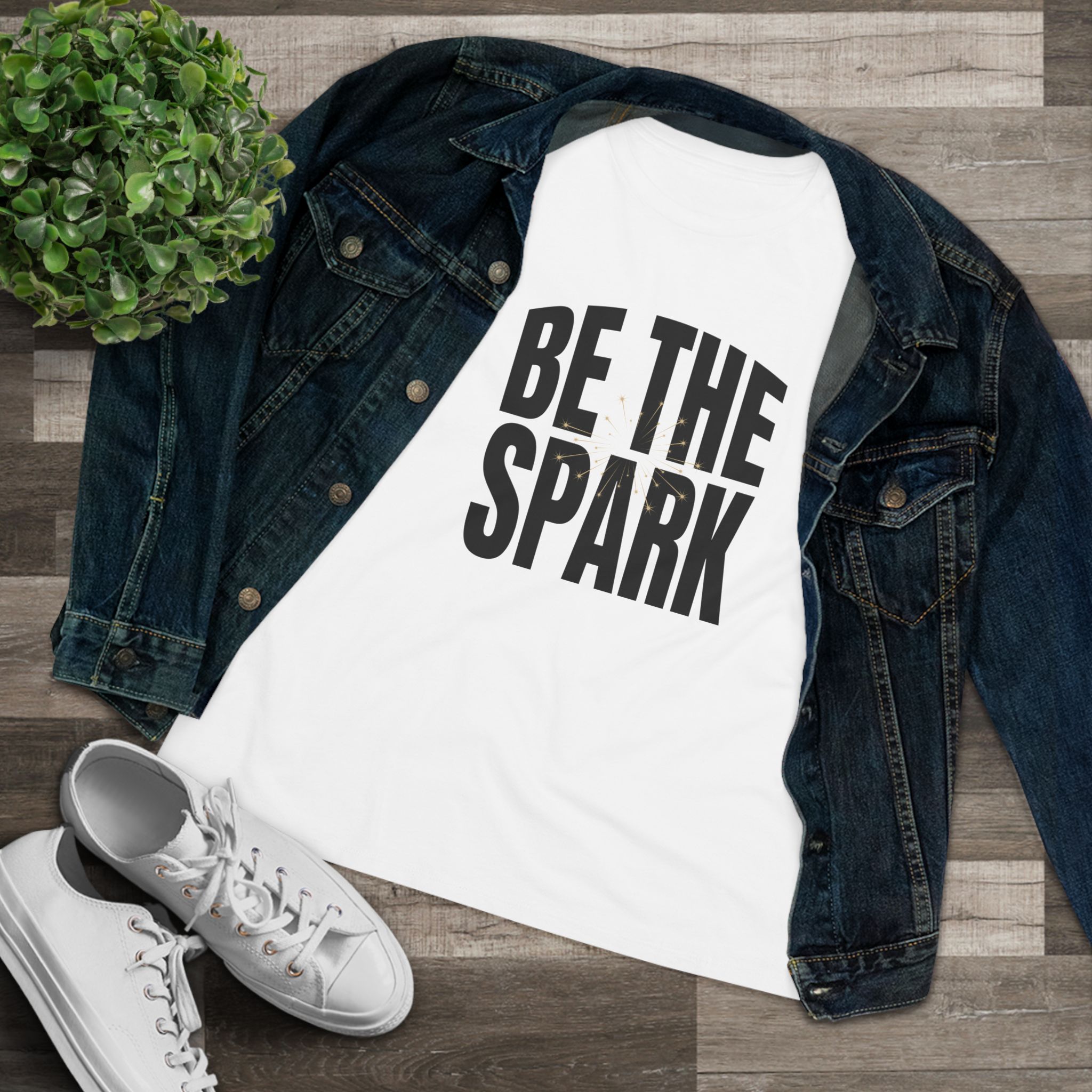Be The Spark Women's Tee in White, alternate view