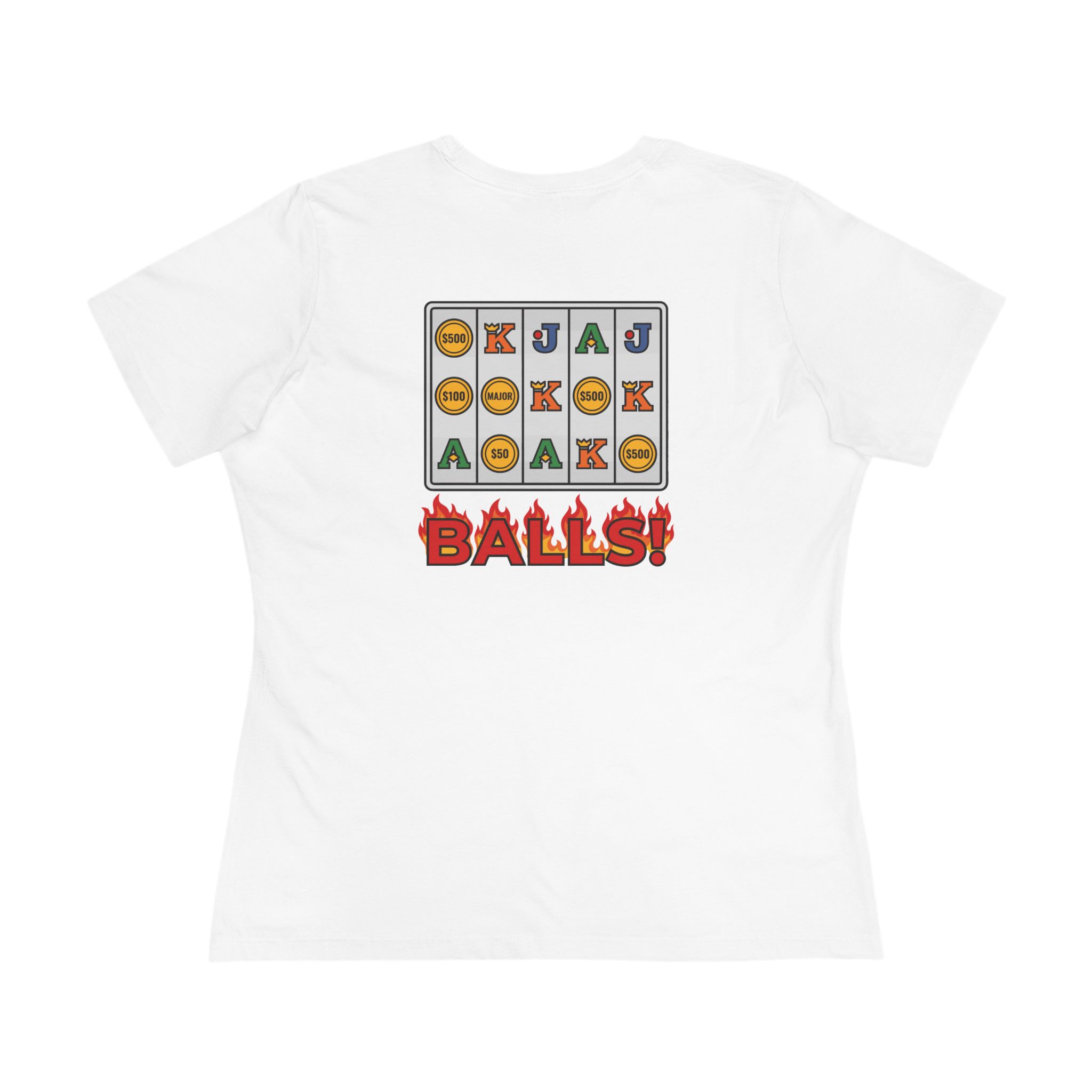 BALLS! Fire Reels Women's Tee (Back Print)