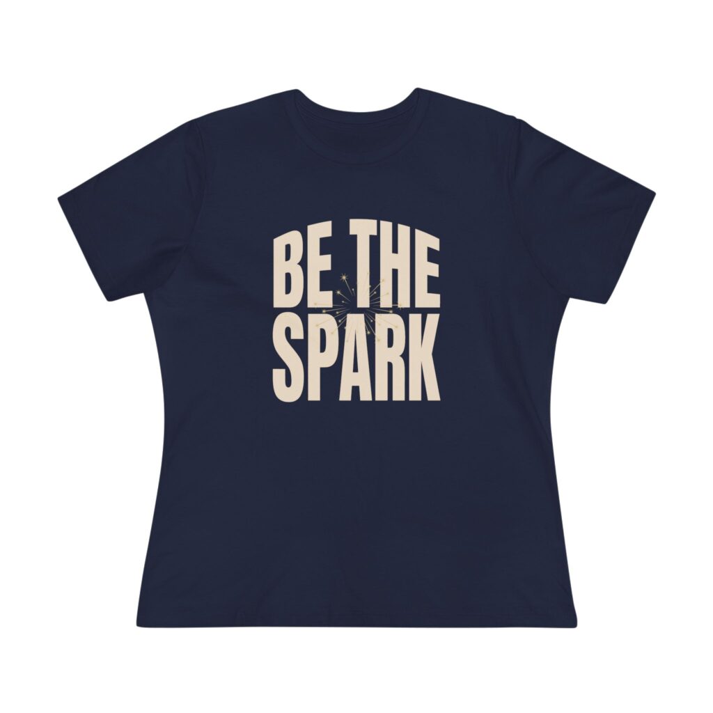 Be The Spark Women's Tee in Navy