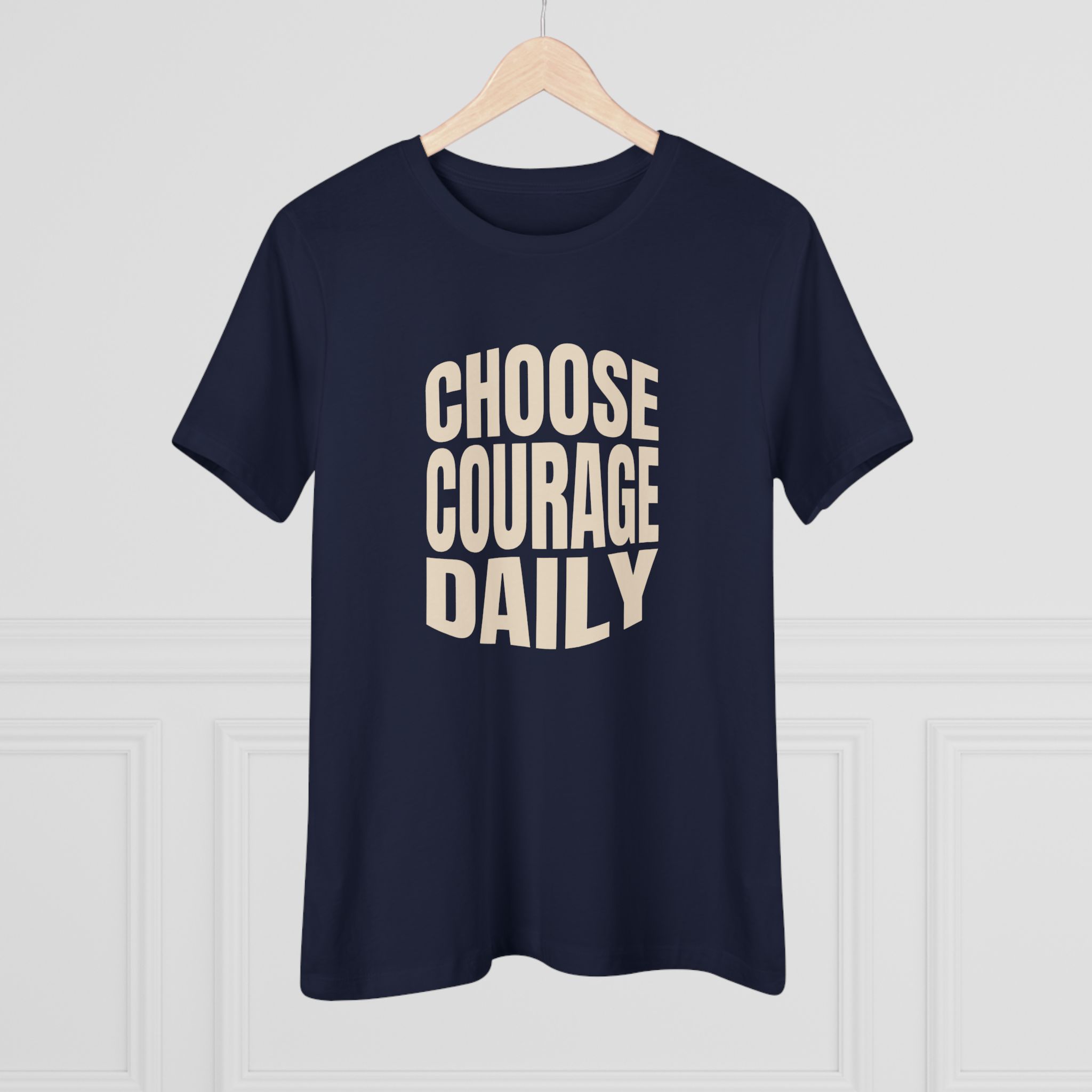 Choose Courage Daily Women's Tee in Navy, alternate view