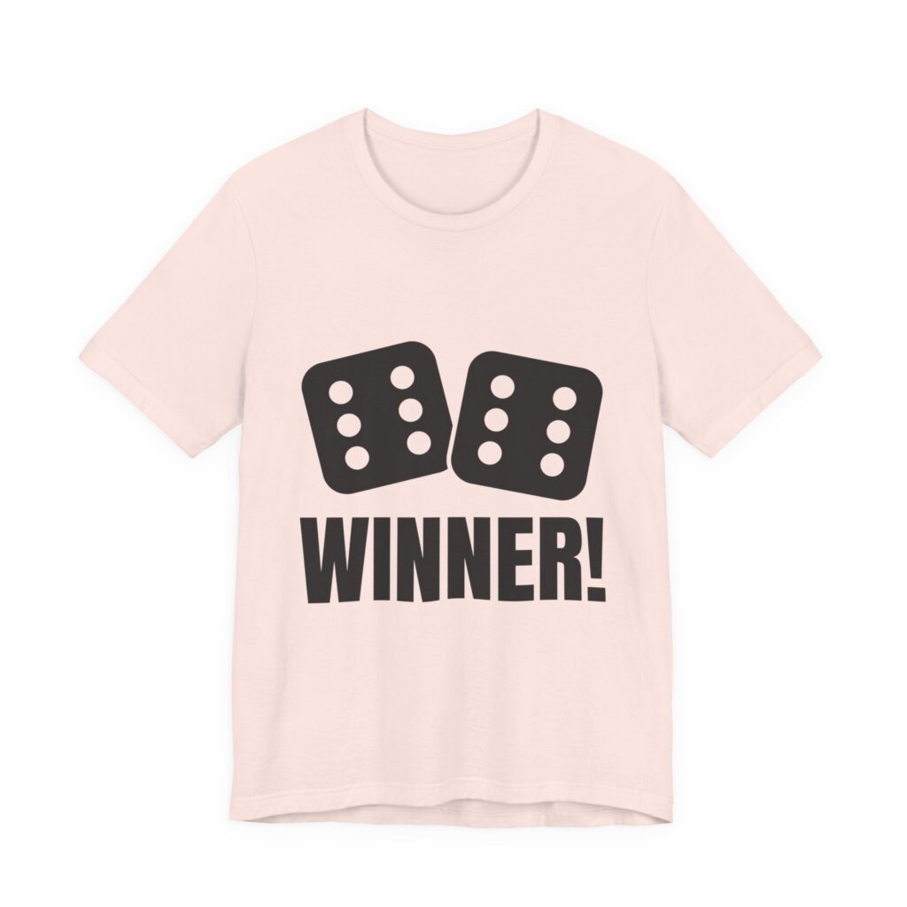 Winner! Dice Tee in Soft Pink