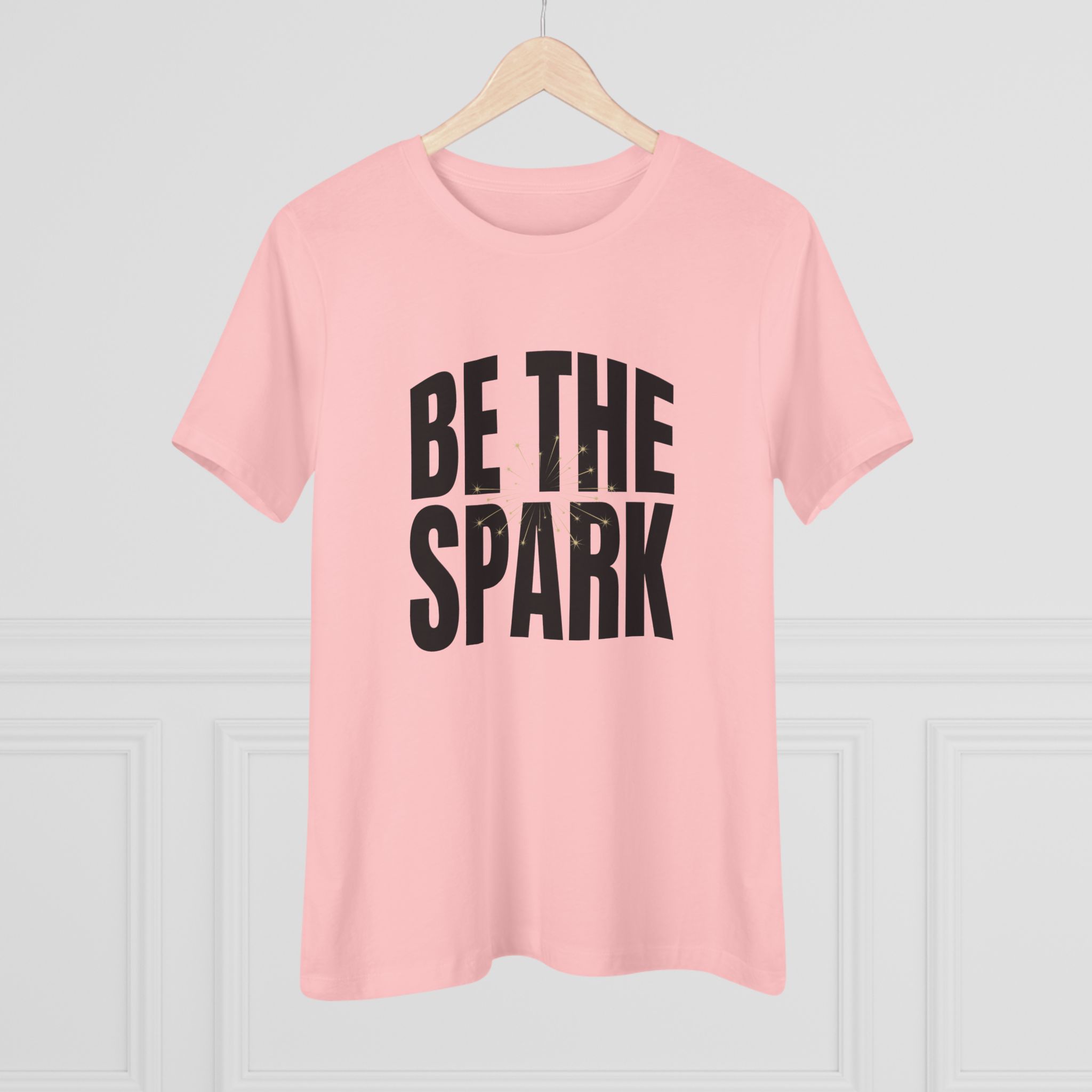 Be The Spark Women's Tee in Pink, alternate view
