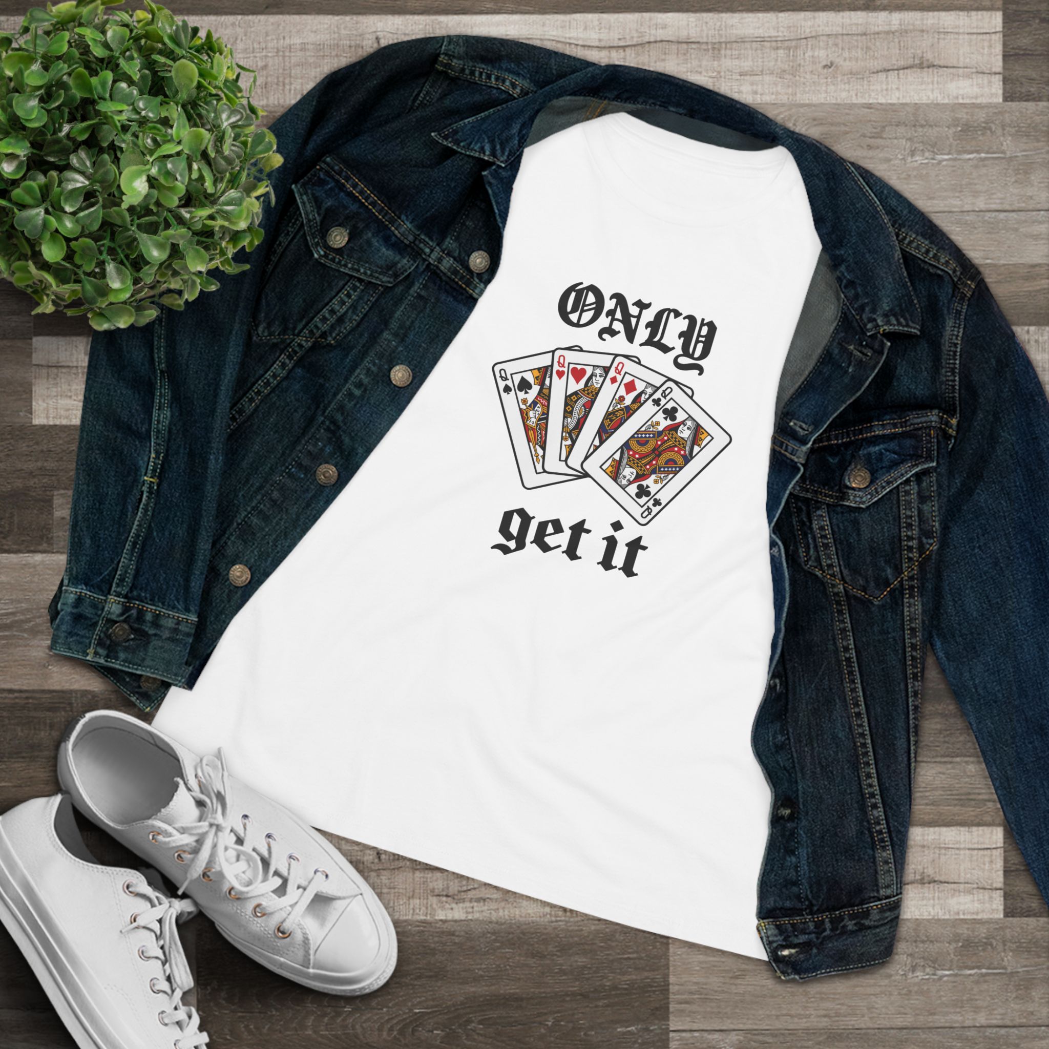 Only Queens Get It Women's Tee in White, alternate view