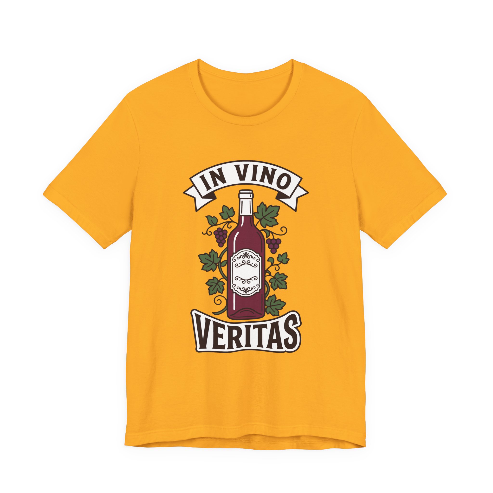 In Vino Veritas Tee in Gold