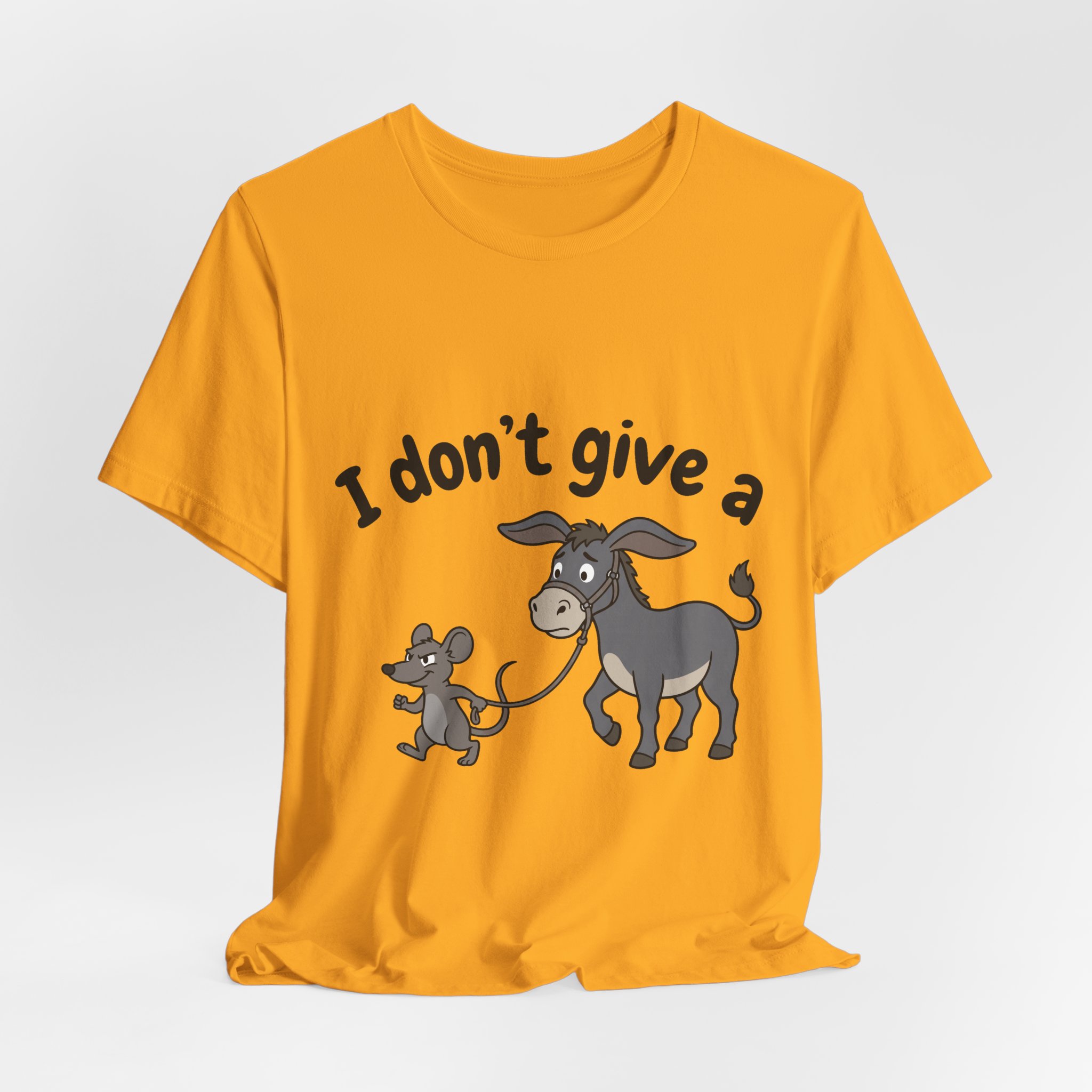I Don't Give a Rat's Ass (Full Color) Tee in Gold, alternate view