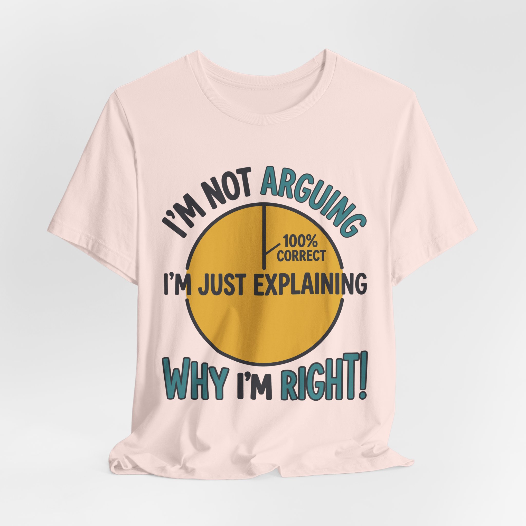 Not Arguing Why I'm Right Tee in Soft Pink, alternate view
