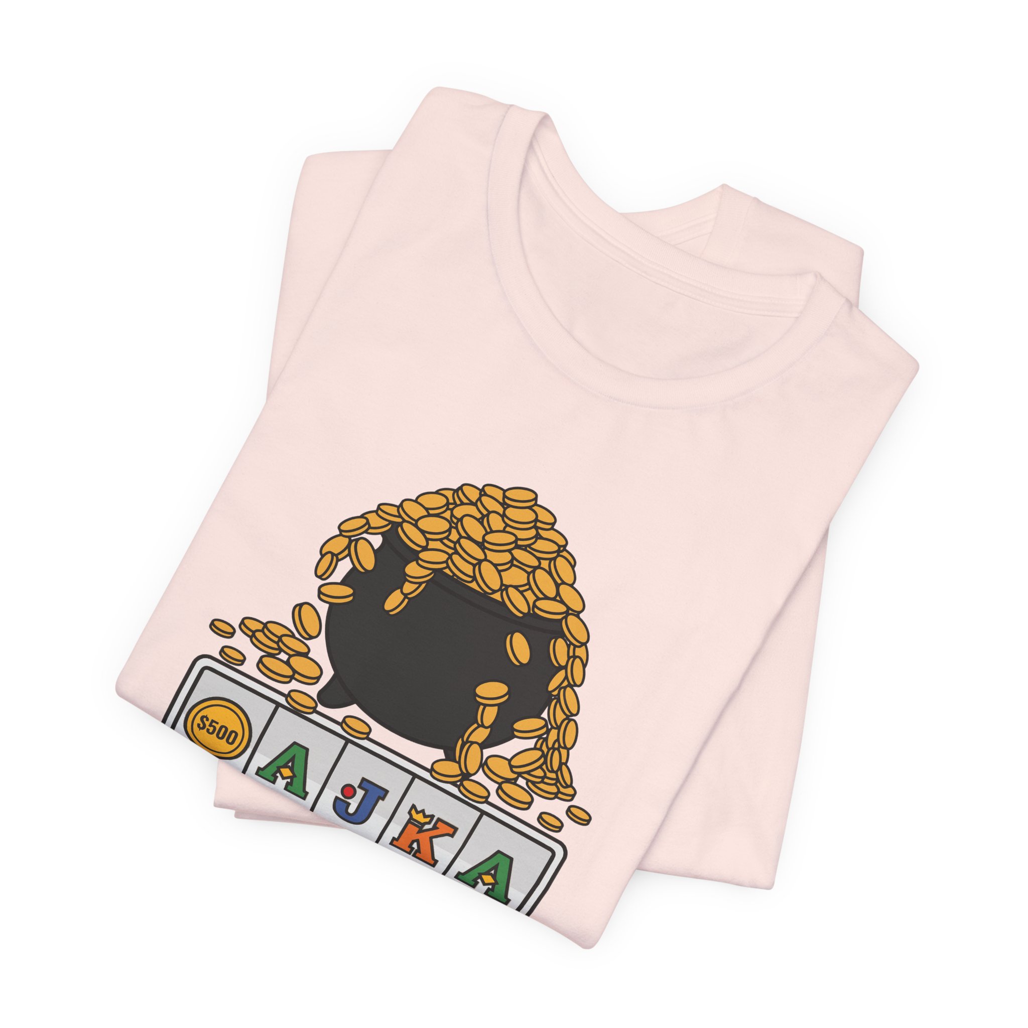 Just Bust! Tee (Full Color) in Soft Pink, alternate view