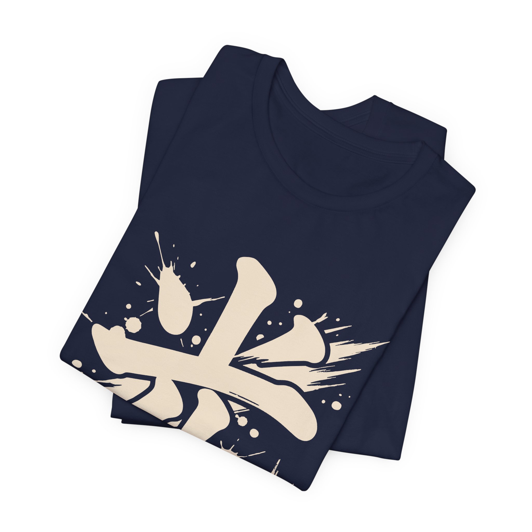 Light Kanji Tee in Navy, alternate view