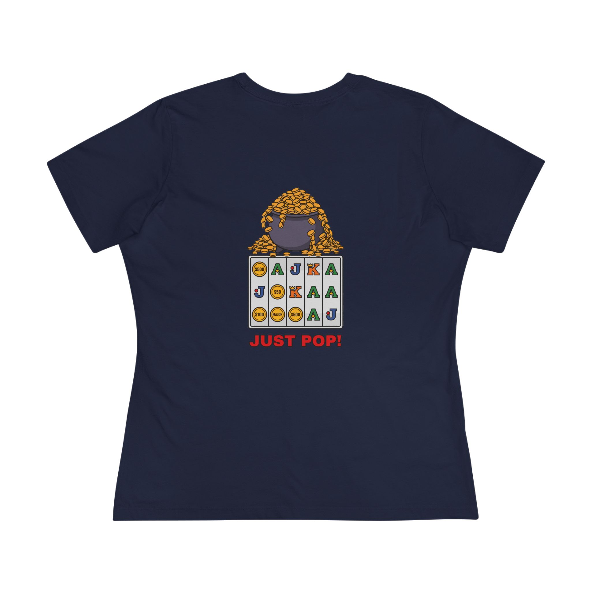 Just Pop! Women's Tee (Back Print) in Navy