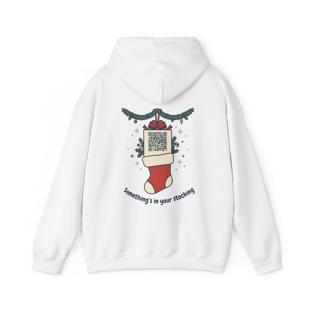 Something's in Your Stocking Ripplegram Hoodie in White