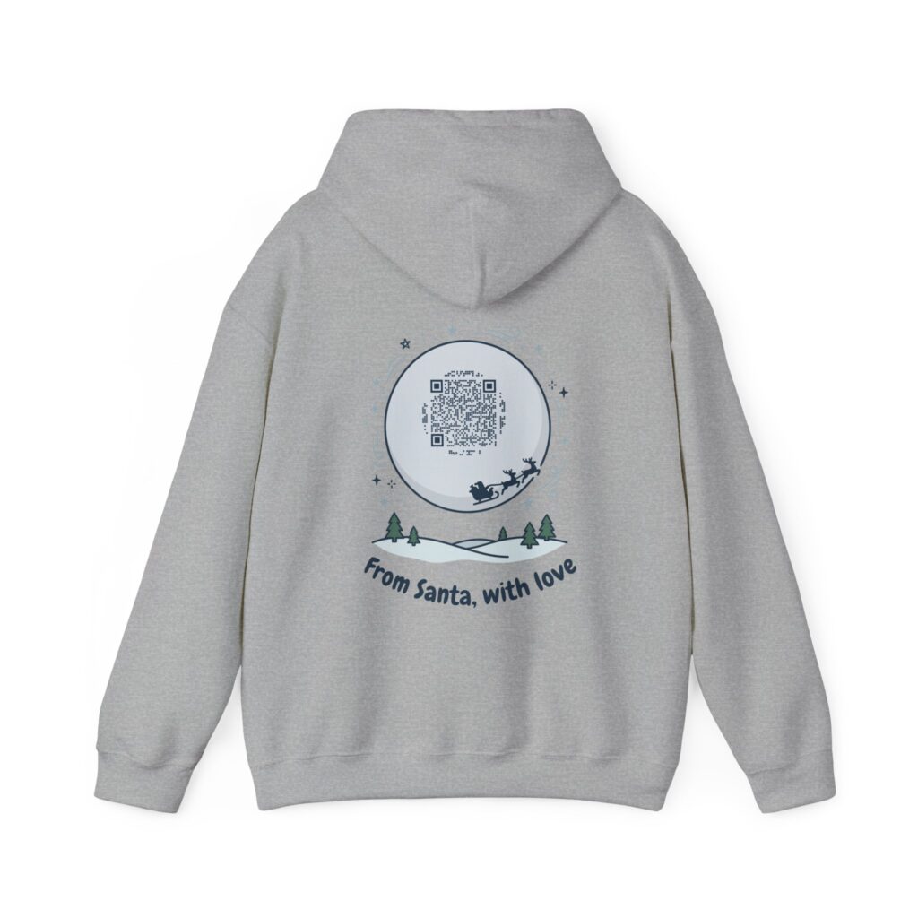 From Santa, with Love Ripplegram Hoodie in Sport Grey