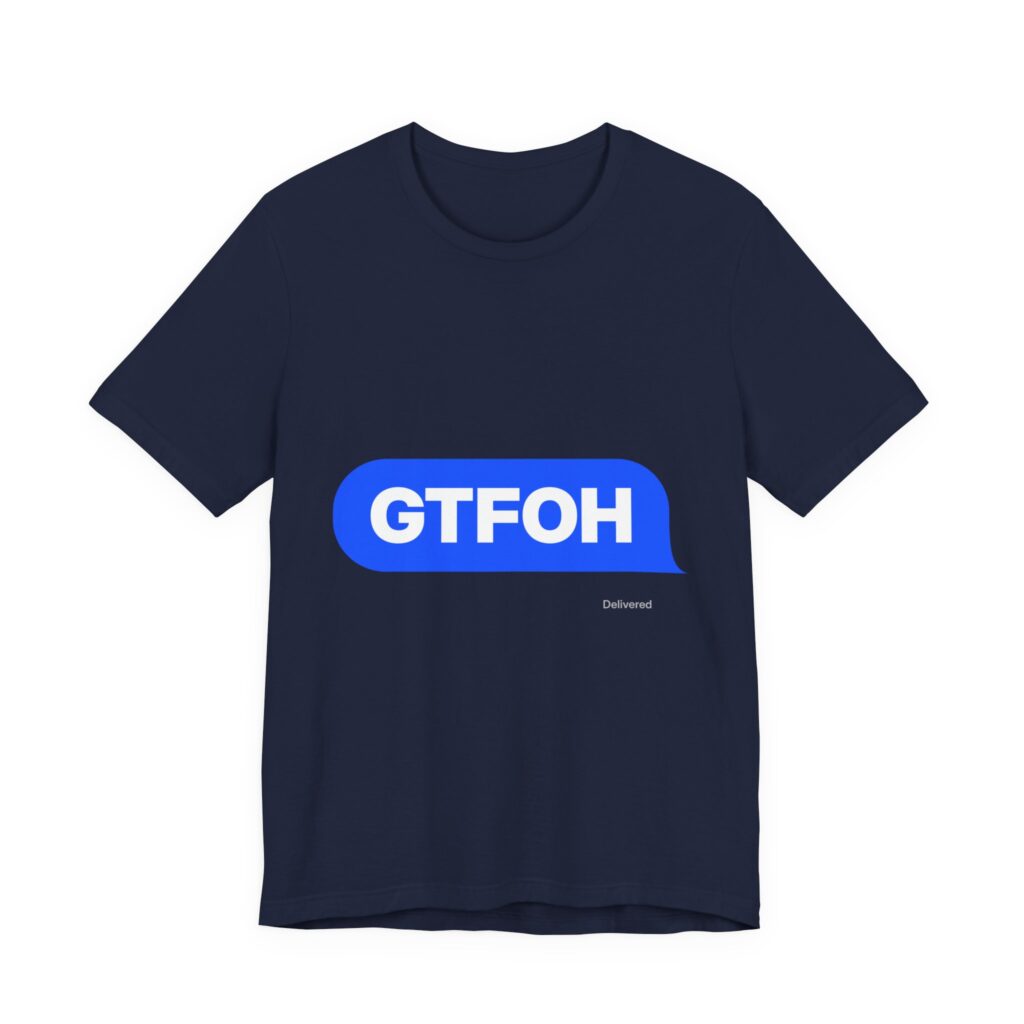 GTFOH Text Bubble Tee in Navy