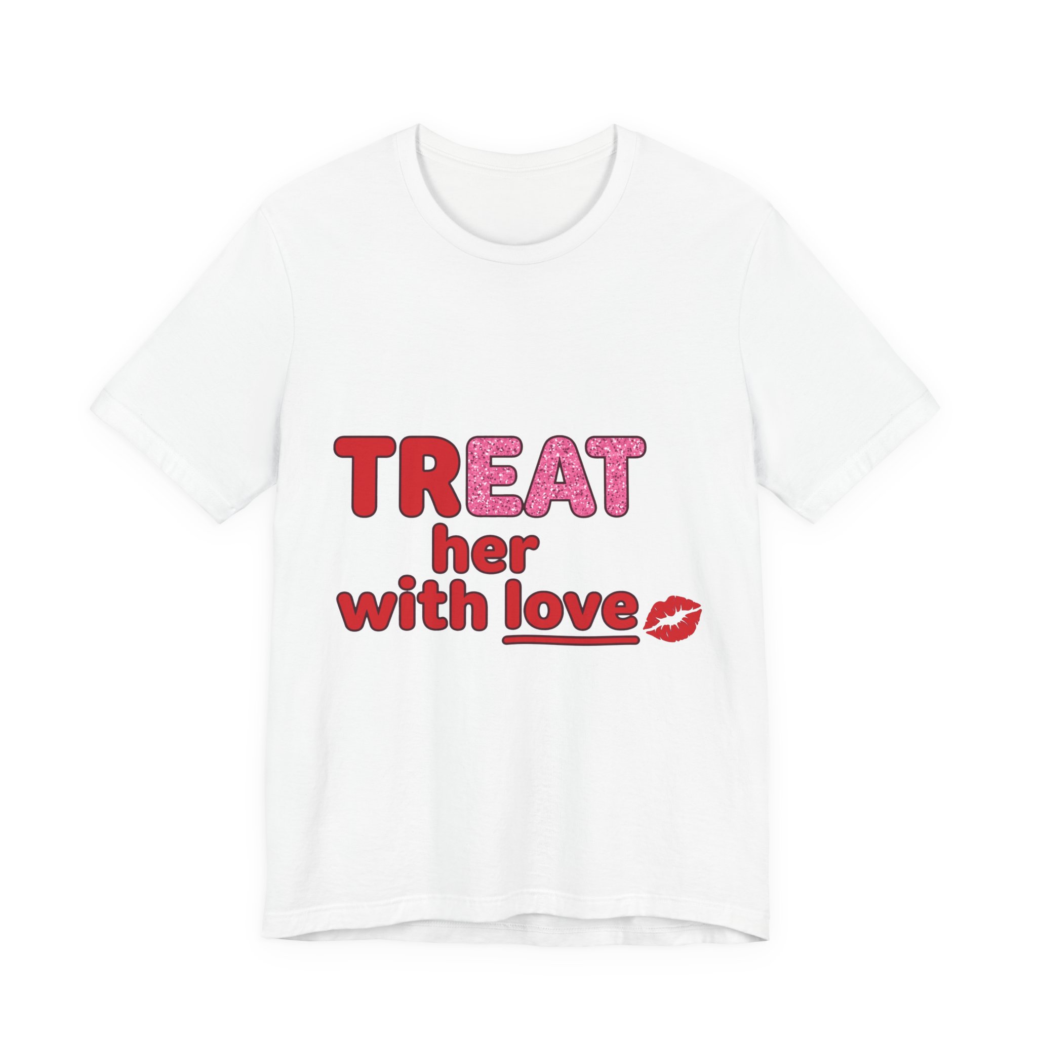 Treat Her With Love (Kiss) Tee in White