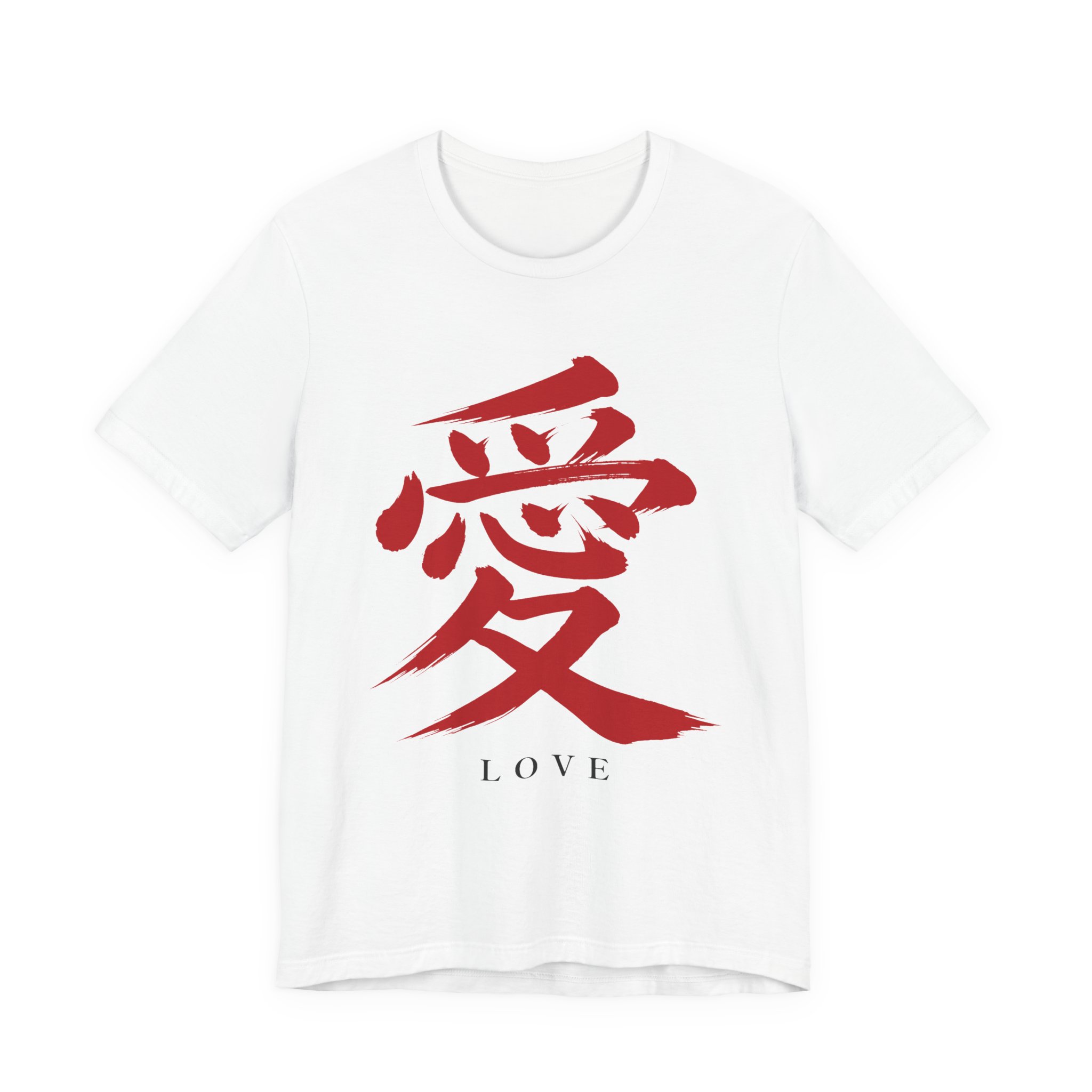 Red Love Kanji Tee in White