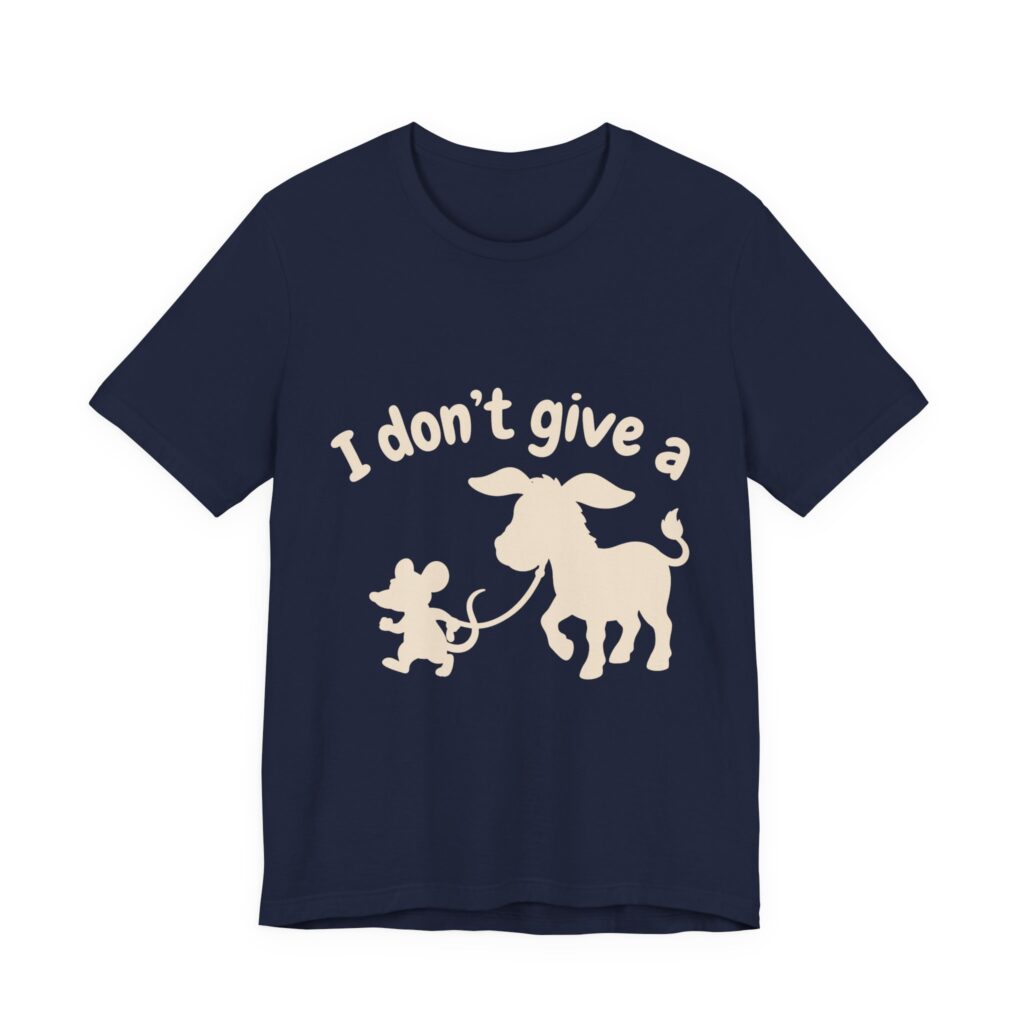 I Don't Give a Rat's Ass Tee in Navy