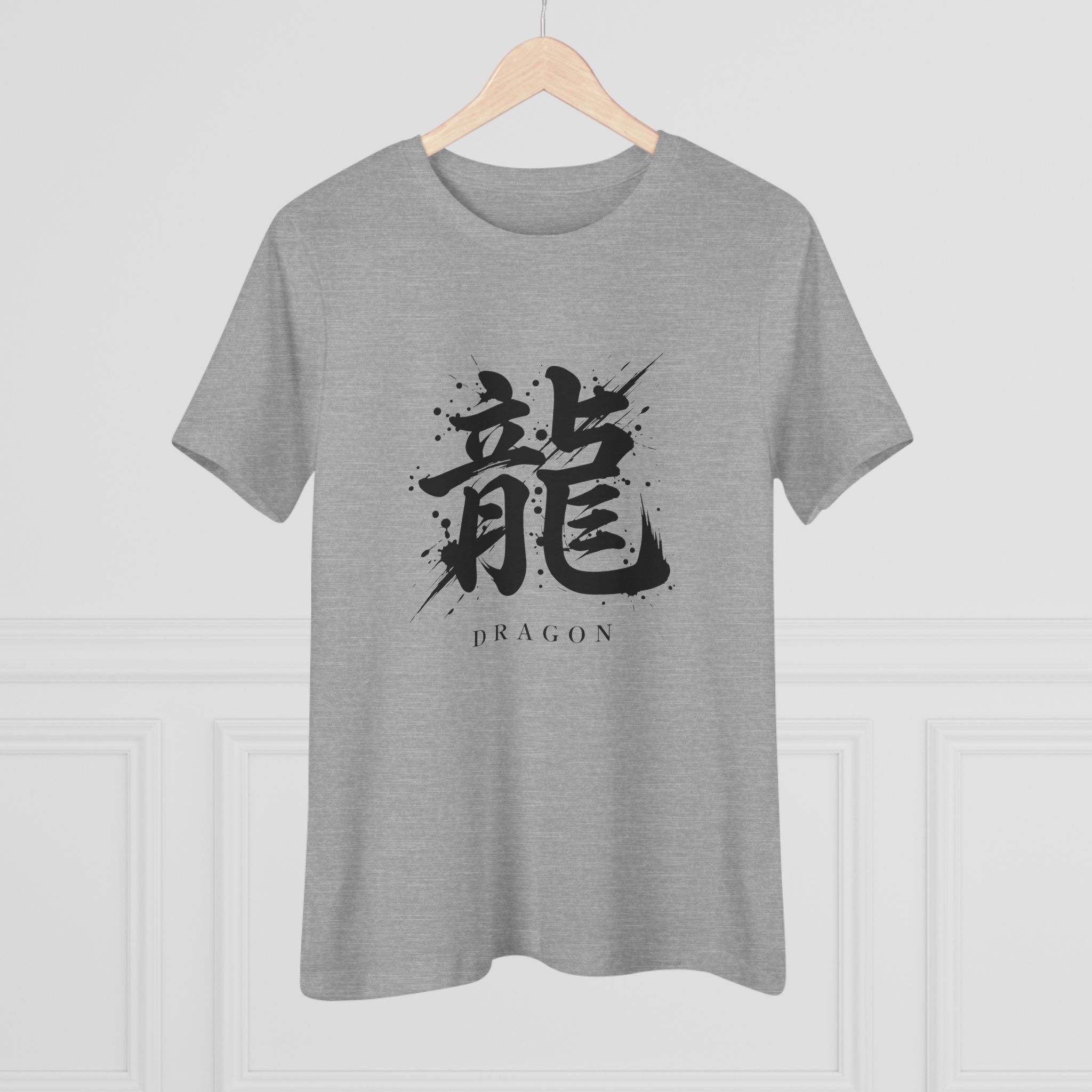 Dragon Kanji Women's Tee in Athletic Heather, alternate view
