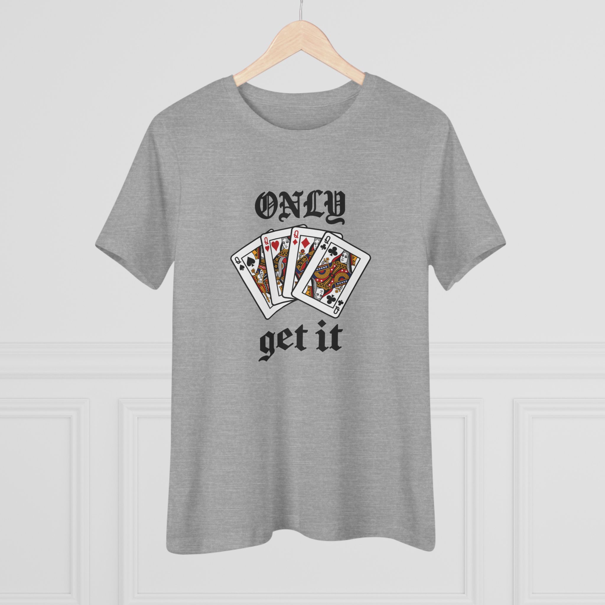 Only Queens Get It Women's Tee in Athletic Heather, alternate view