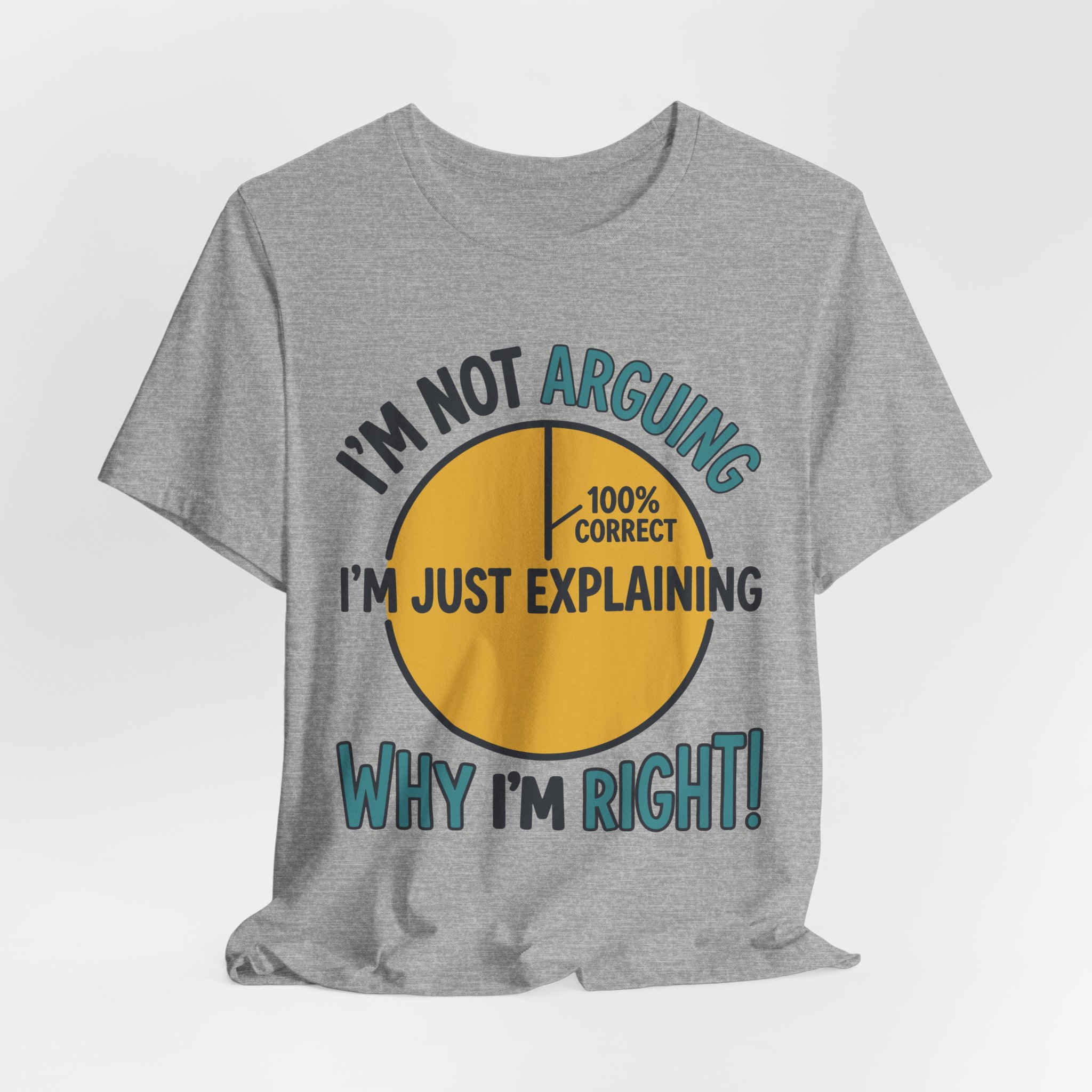 Not Arguing Why I'm Right Tee in Athletic Heather, alternate view