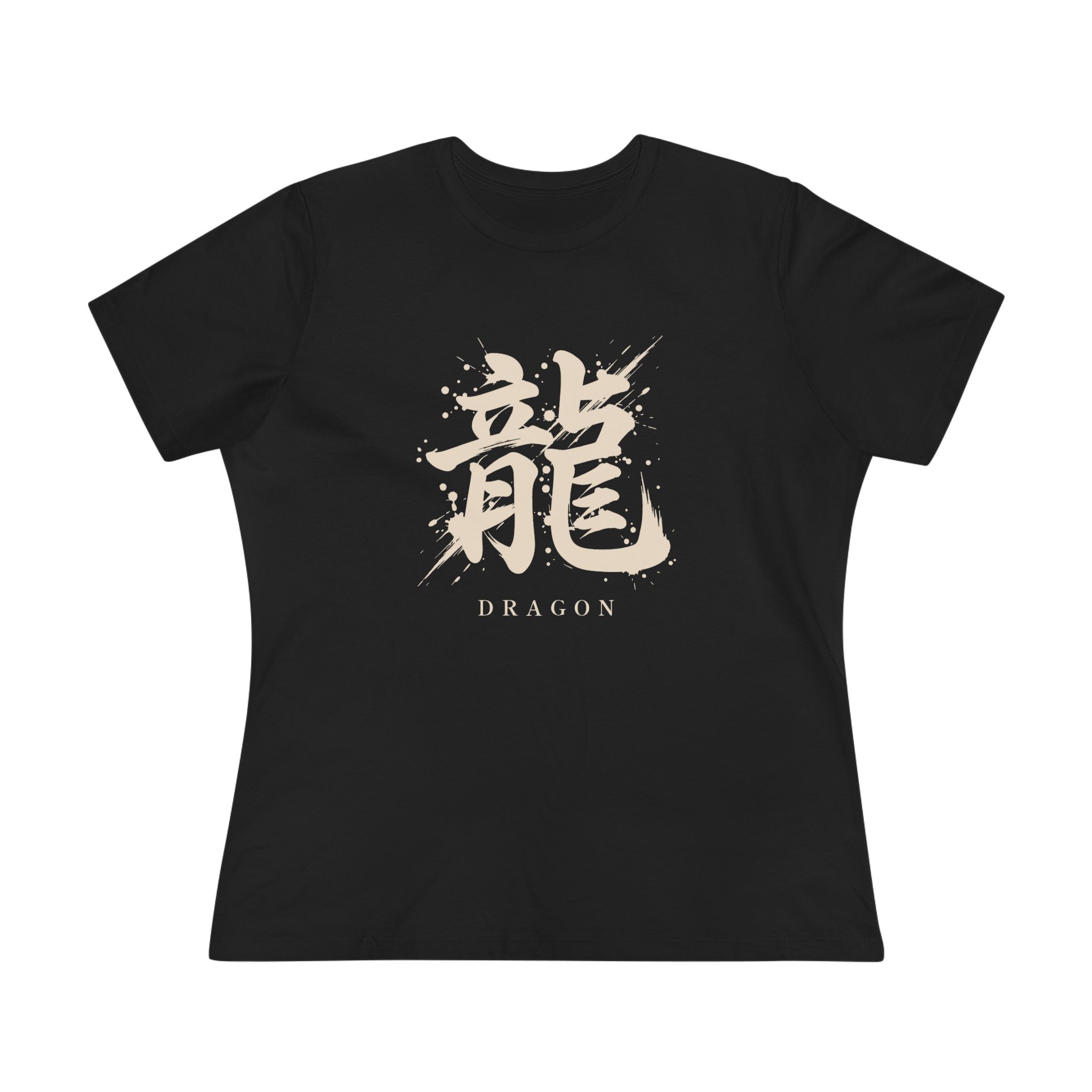 Dragon Kanji Women's Tee in Black