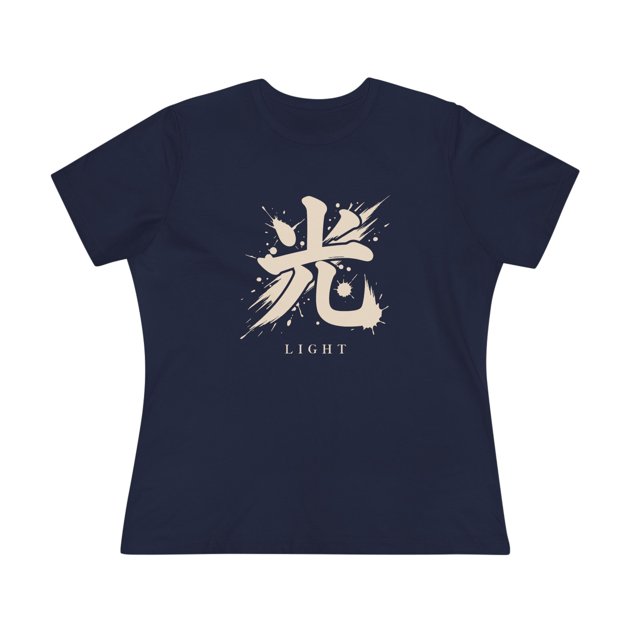 Light Kanji Women's Tee in Navy