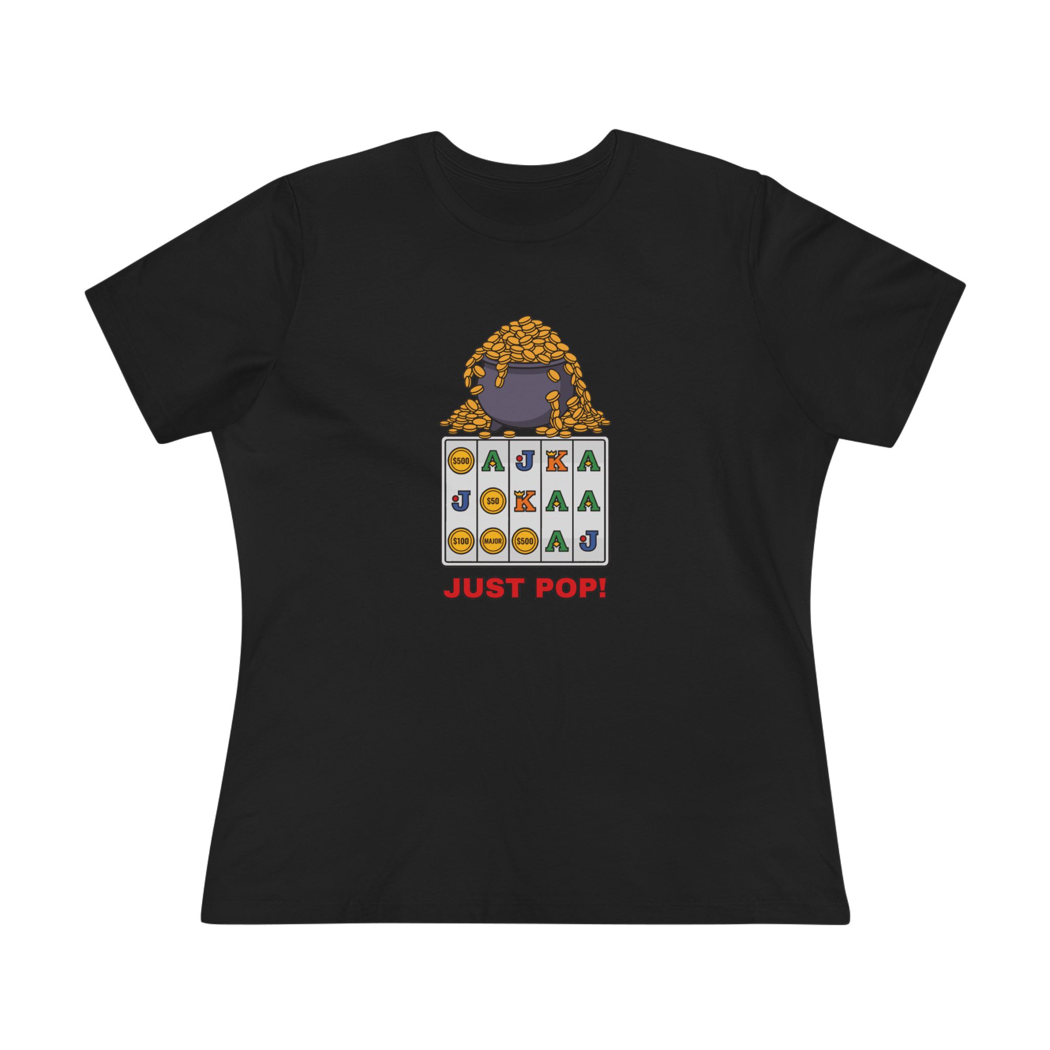 Just Pop! Women's Tee (Full Color) in Black