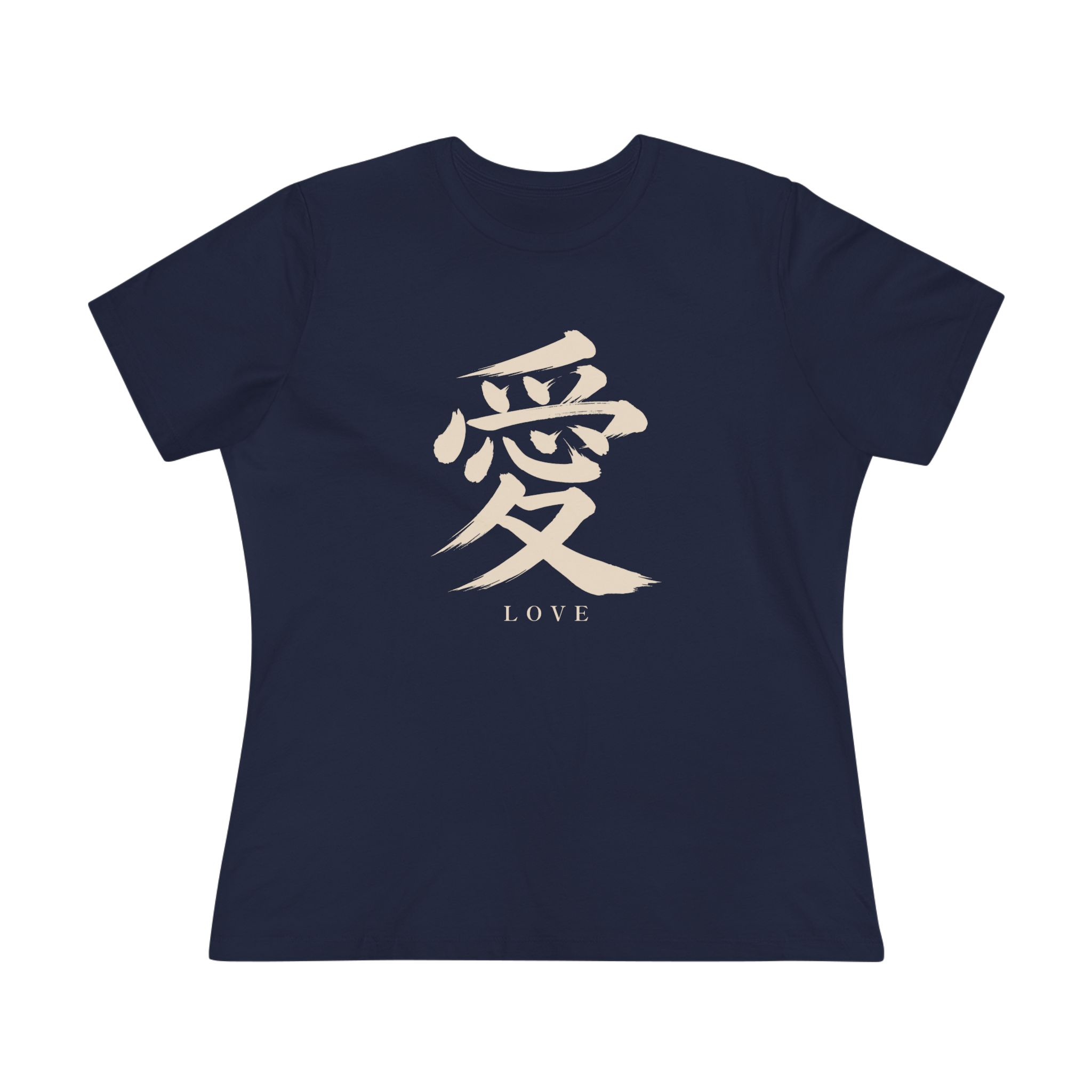 Love Kanji Women's Tee in Navy