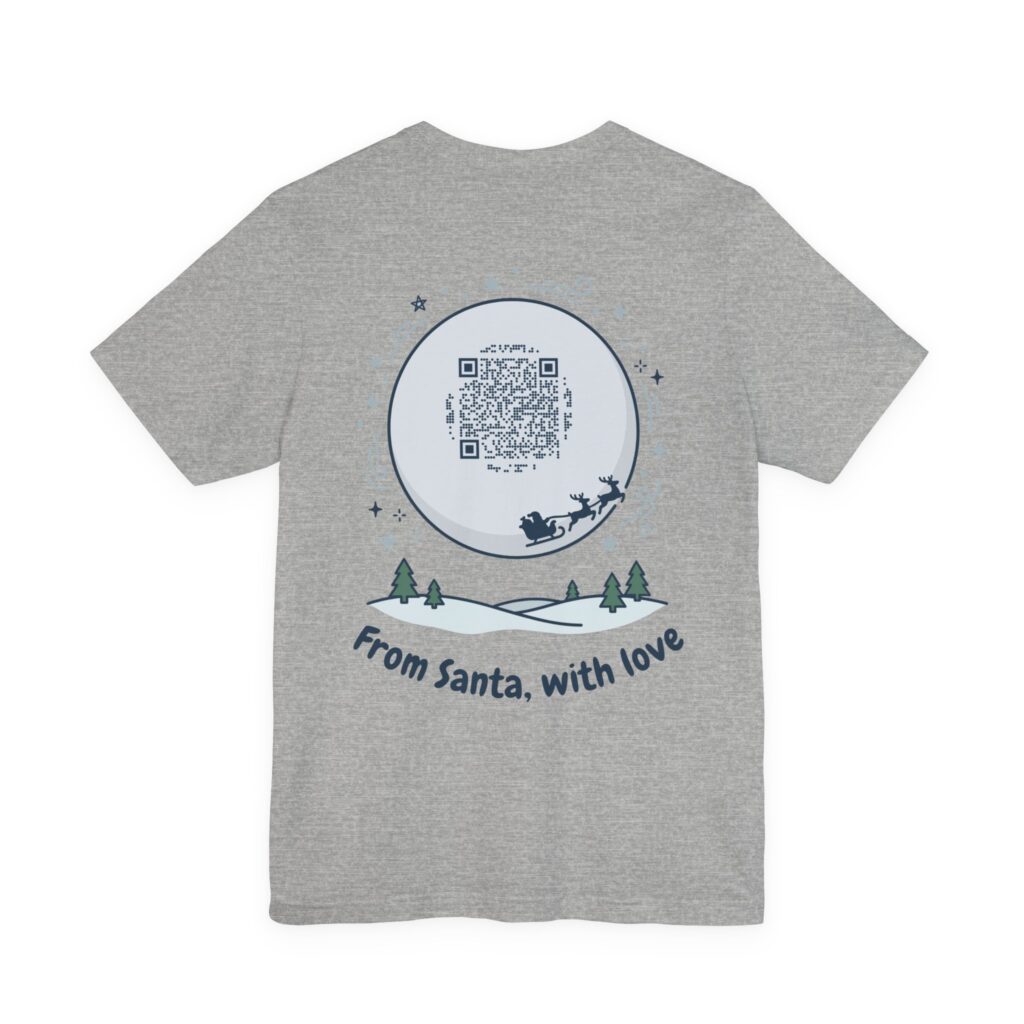From Santa, with Love Ripplegram Tee in Athletic Heather