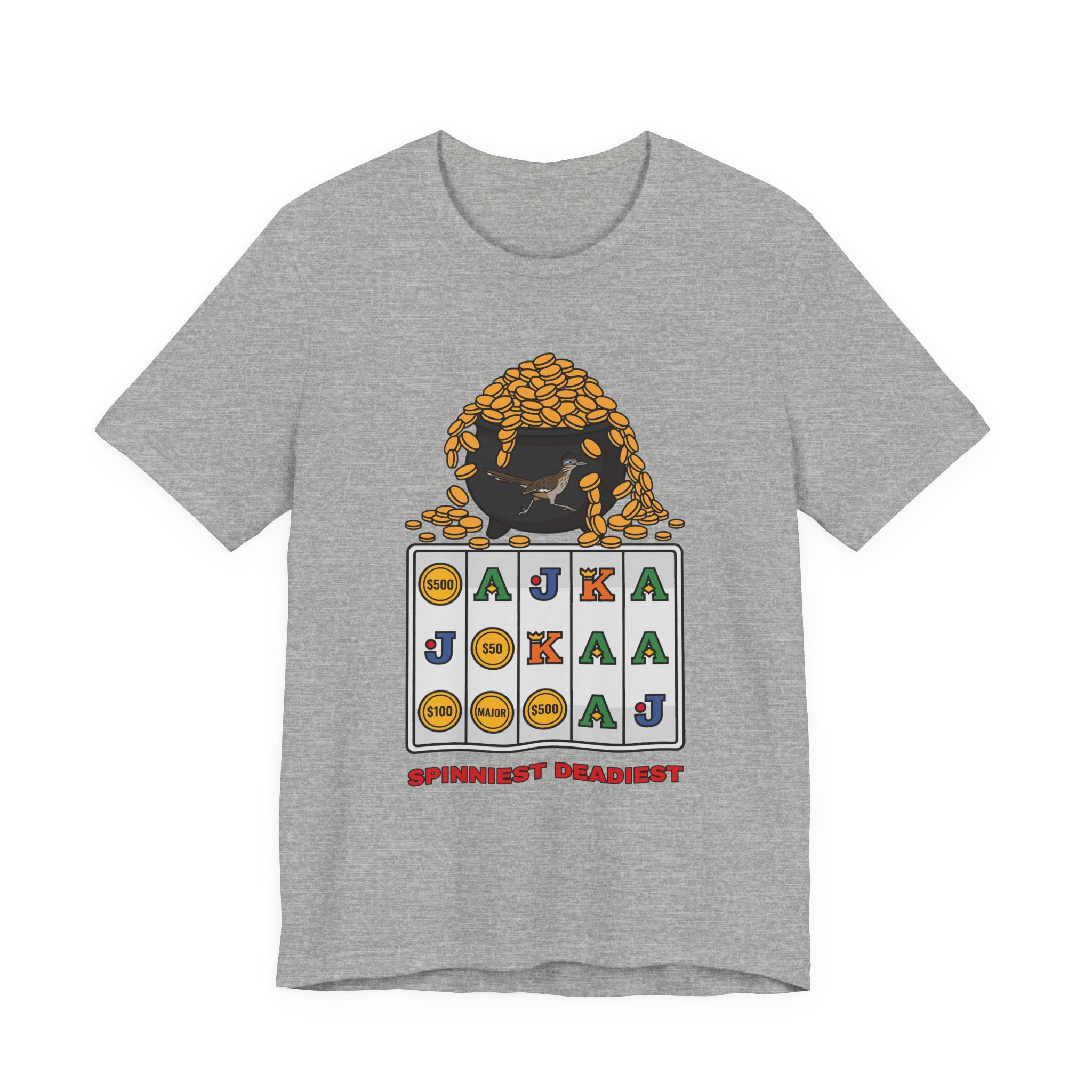 Spinniest Deadiest Tee (Full Color) in Athletic Heather