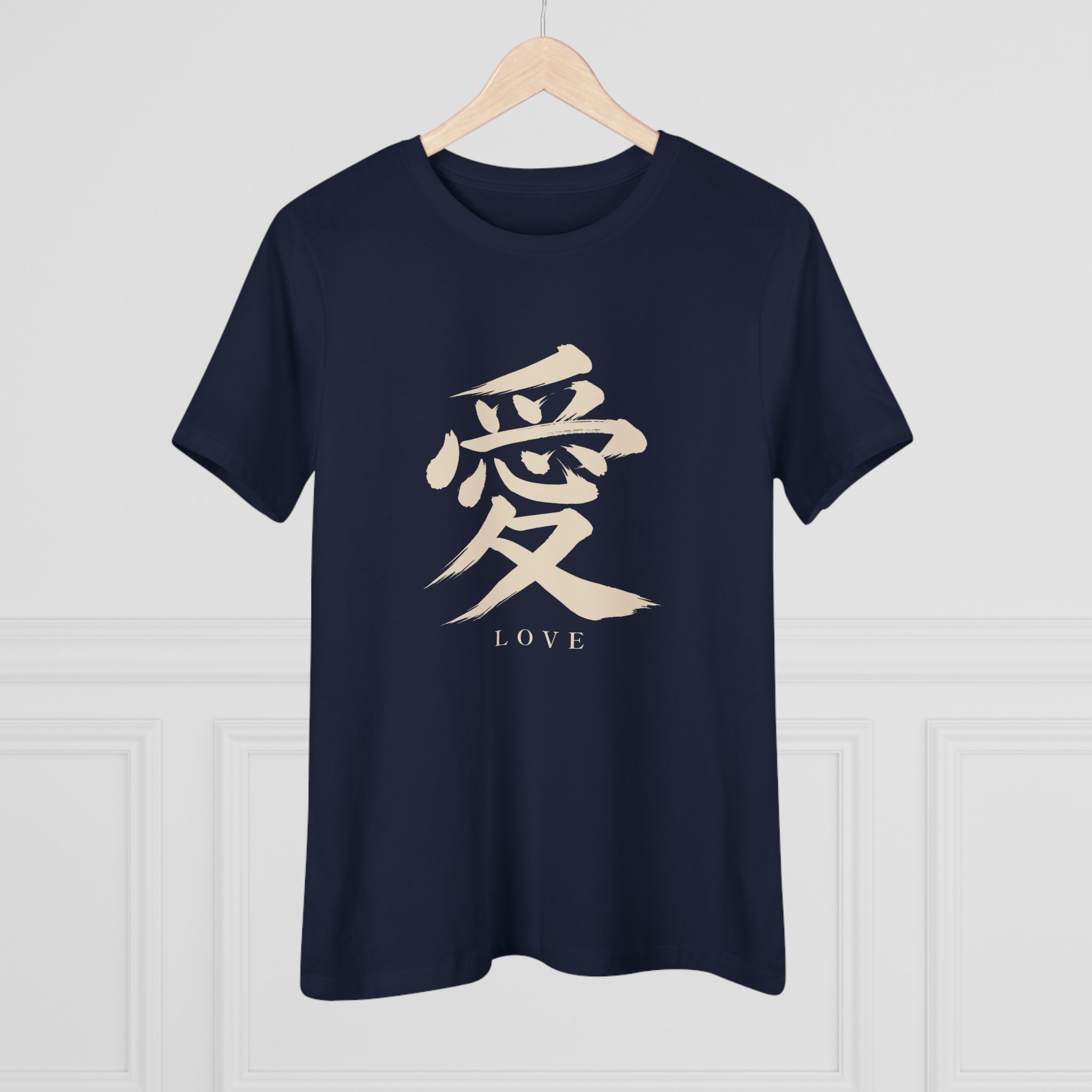 Love Kanji Women's Tee in Navy, alternate view