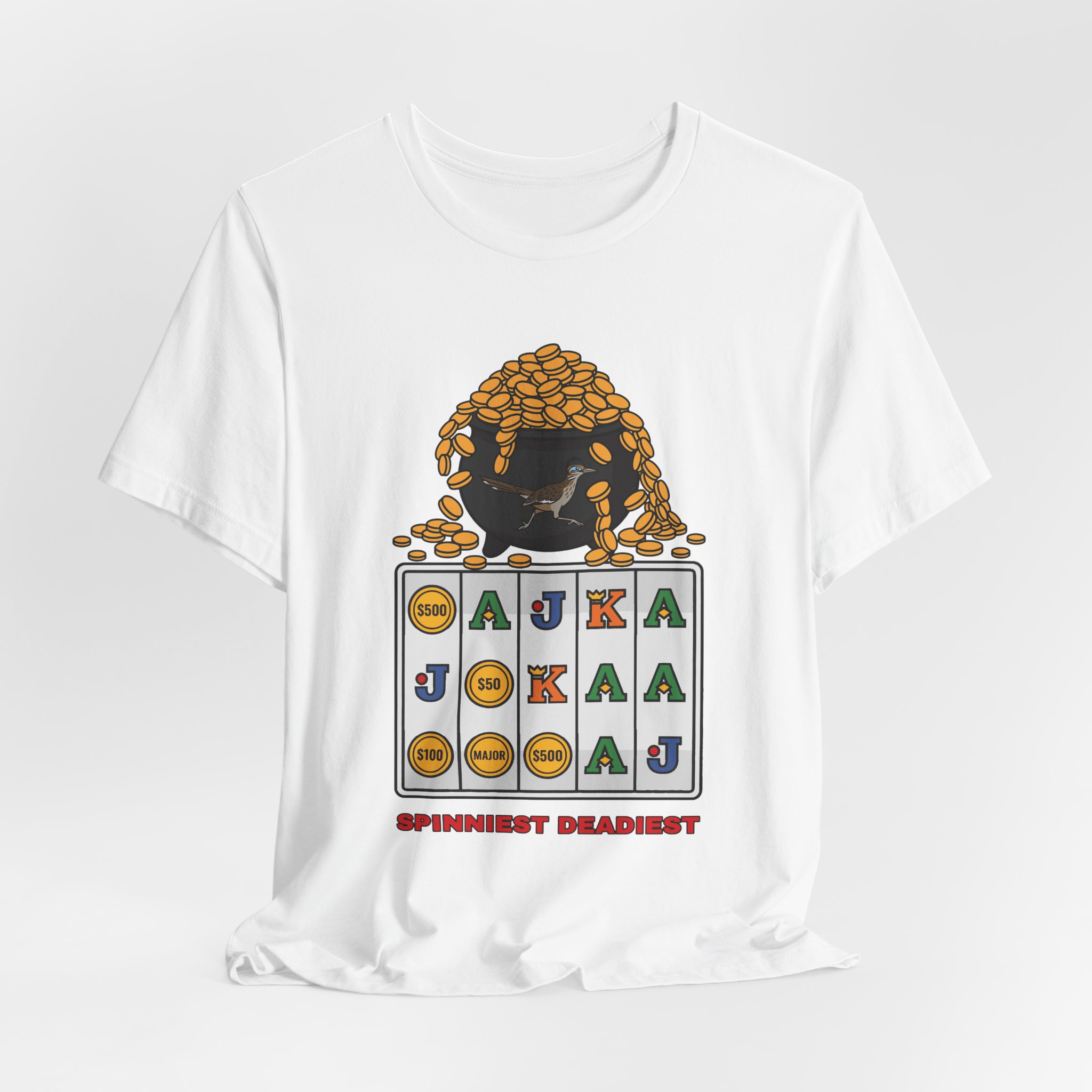 Spinniest Deadiest Tee (Full Color) in White, alternate view