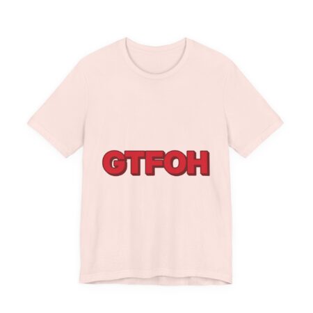 GTFOH Tee (Red on Pink) in Soft Pink