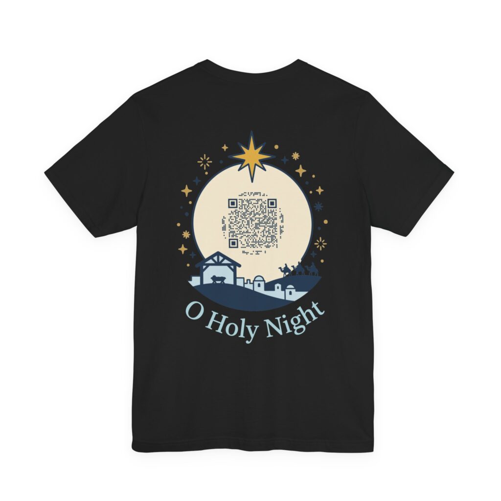 O Holy Night Ripplegram Tee in Black