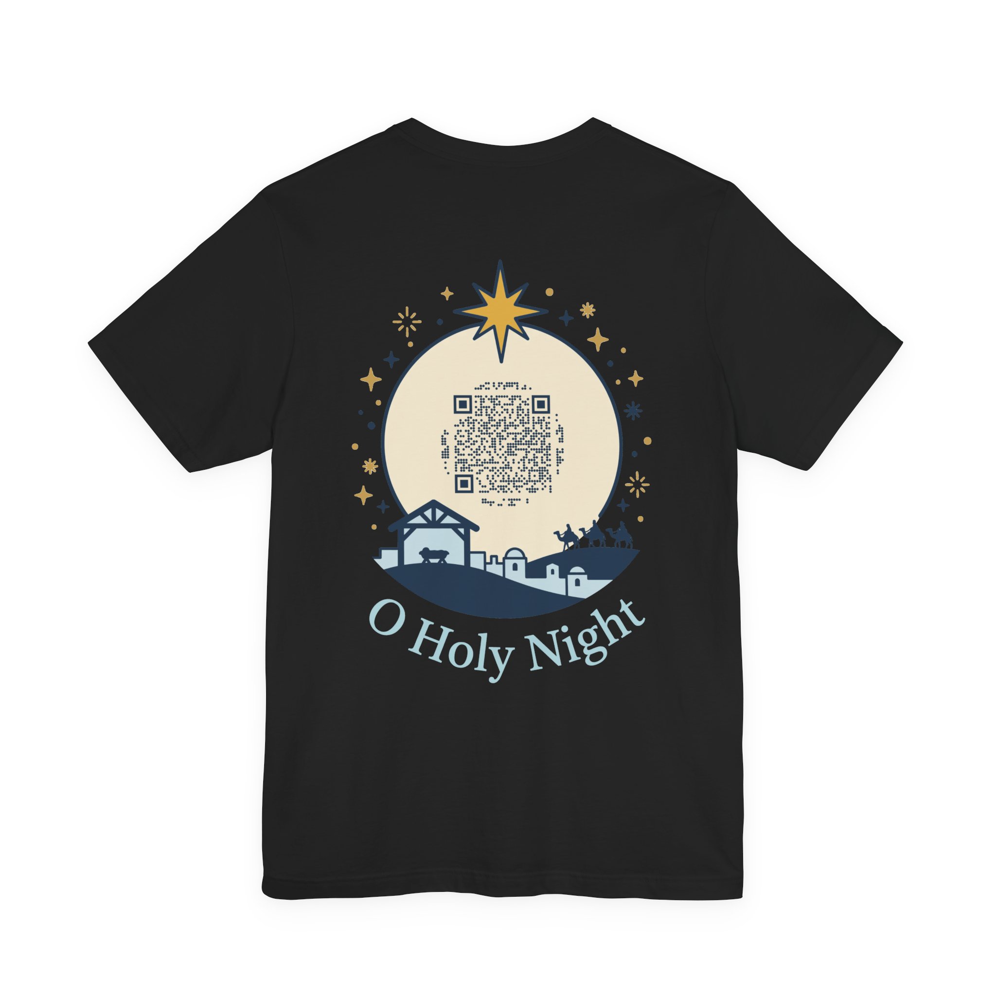 O Holy Night Ripplegram Tee in Black