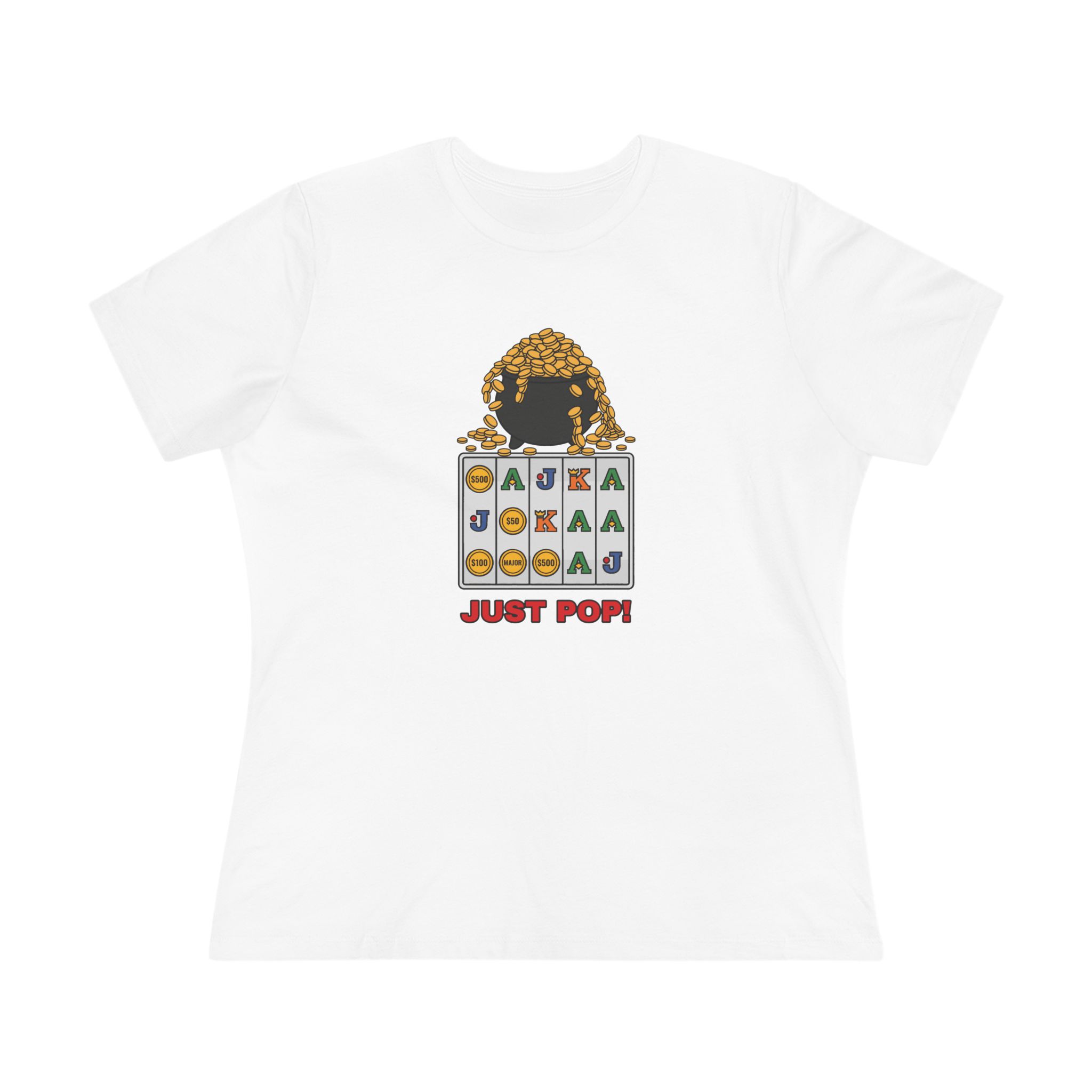 Just Pop! Women's Tee (Full Color) in White